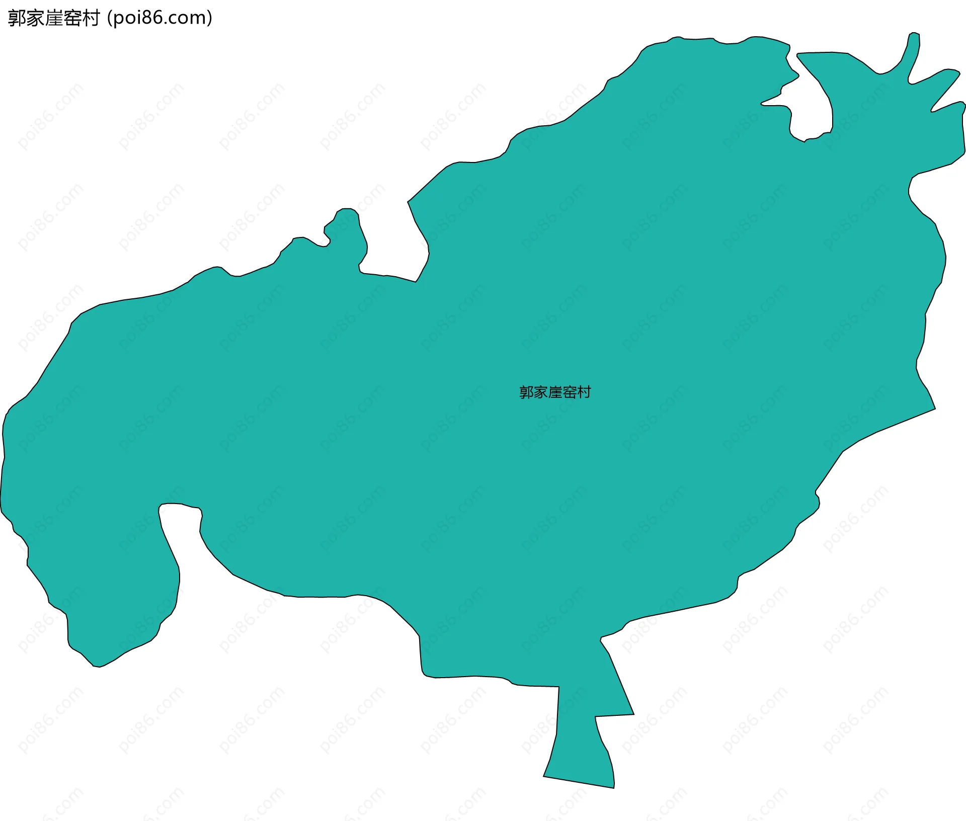 郭家崖窑村边界地图