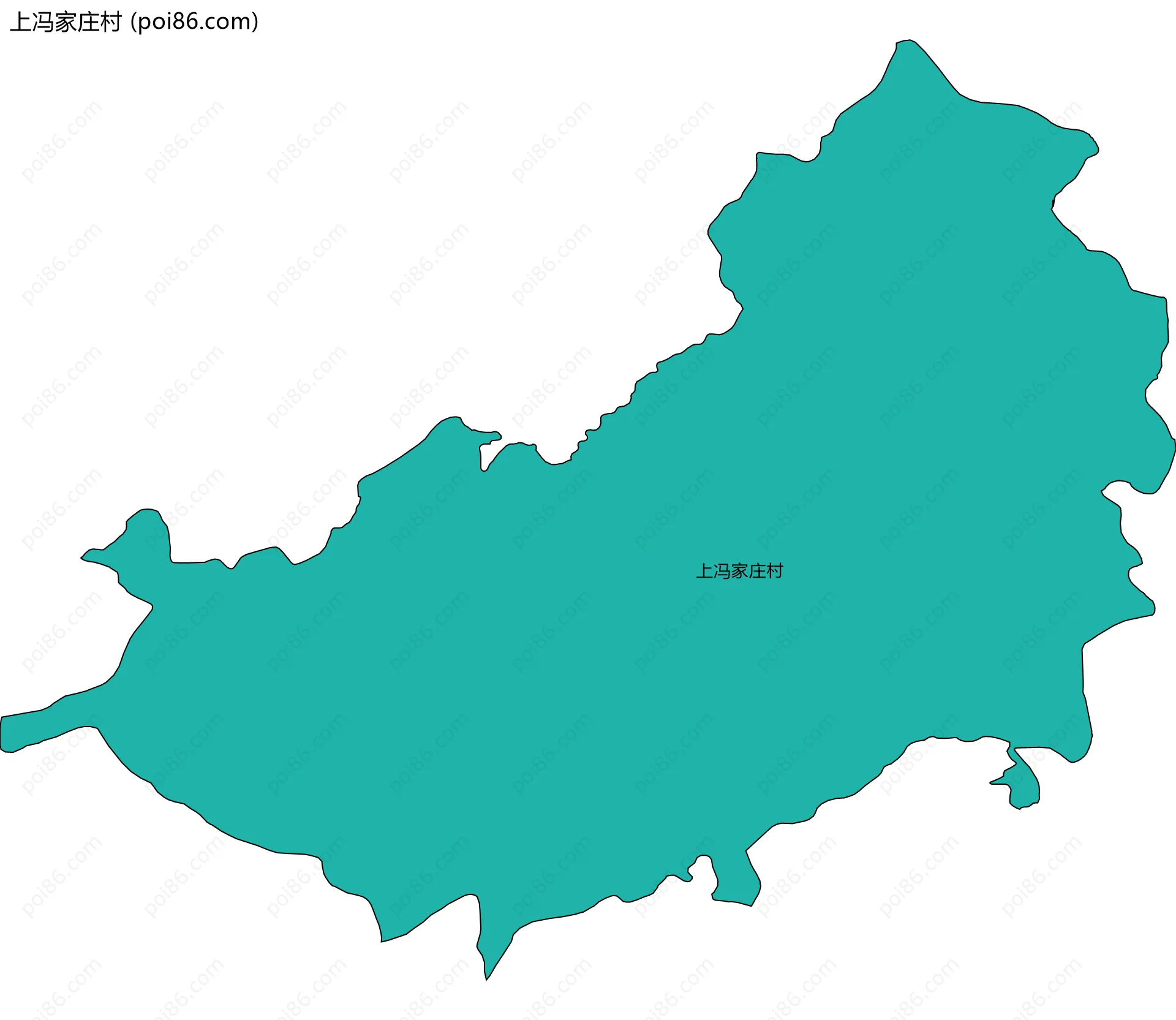 上冯家庄村边界地图