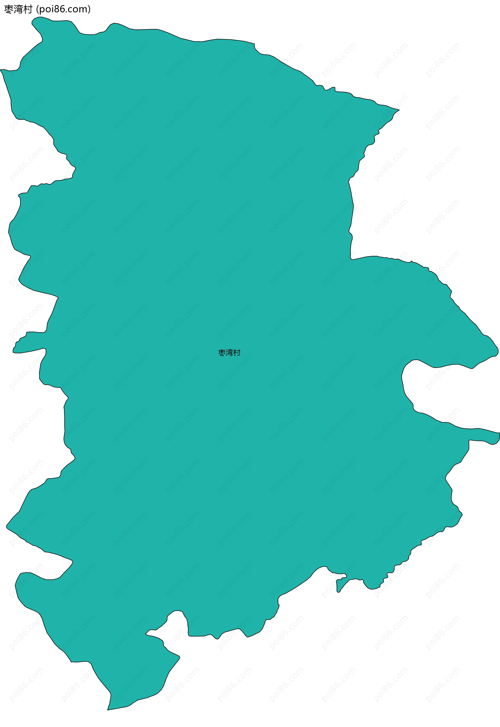 枣湾村边界地图