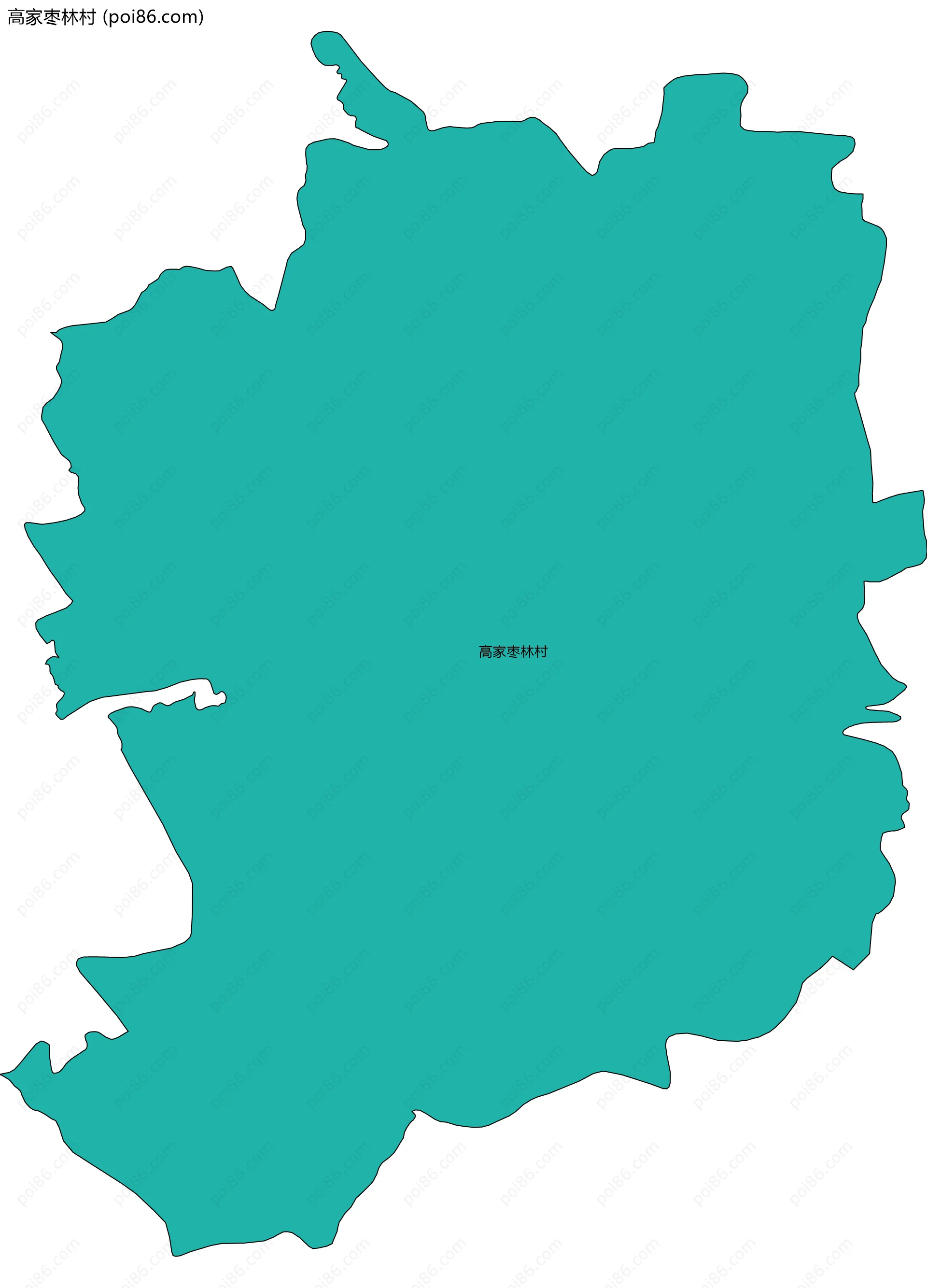 高家枣林村边界地图