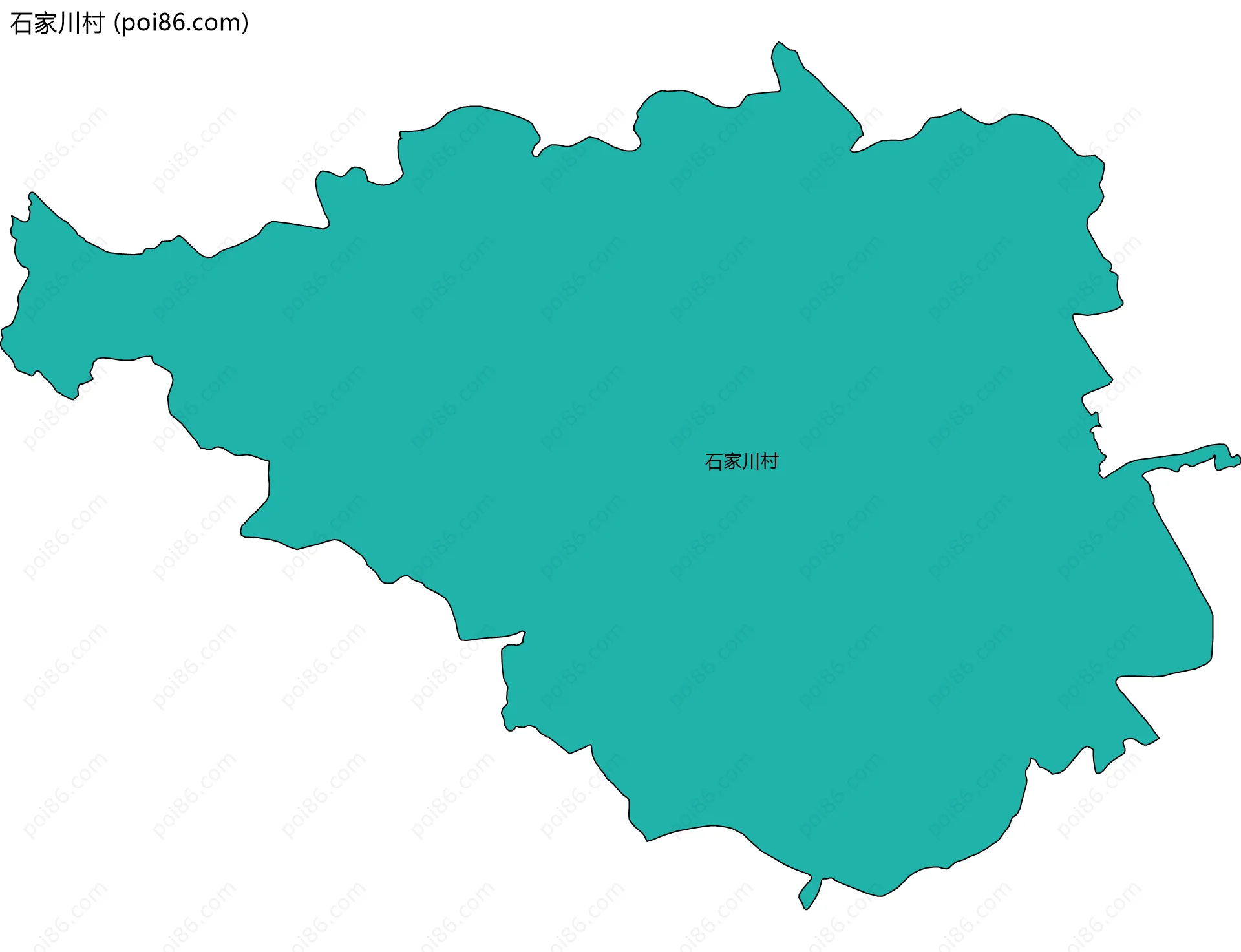 石家川村边界地图
