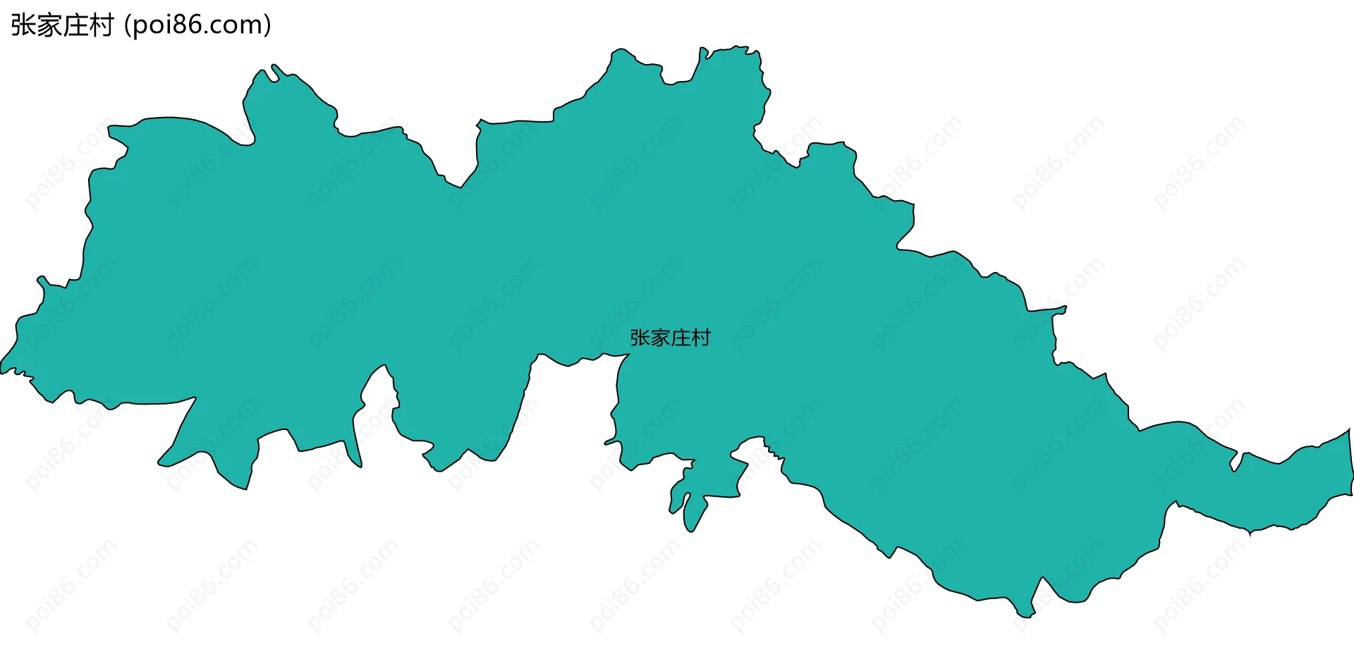 张家庄村边界地图