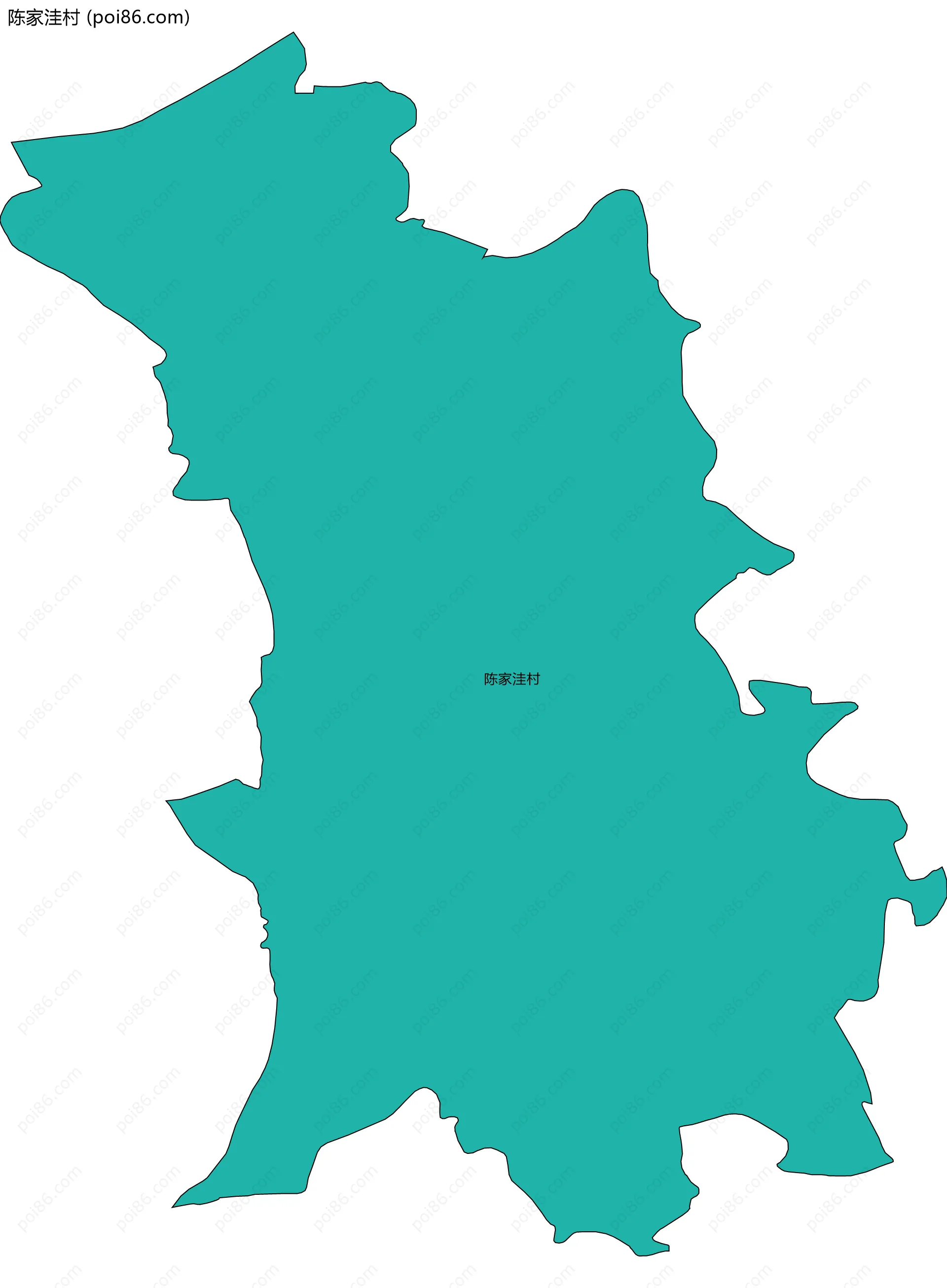 陈家洼村边界地图