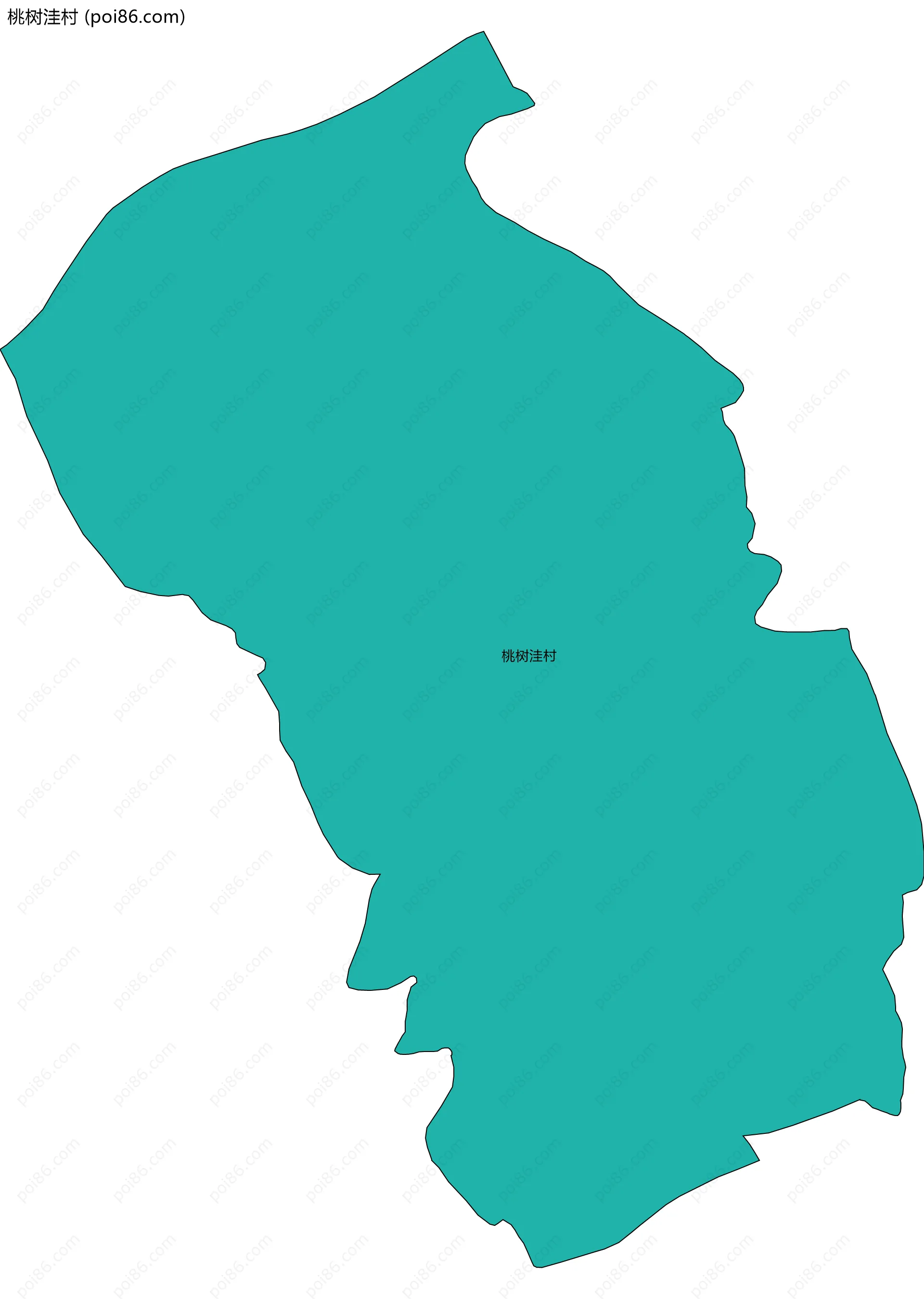 桃树洼村边界地图