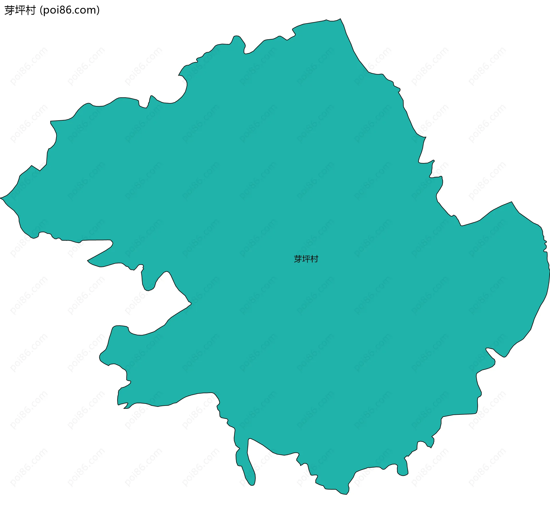 芽坪村边界地图