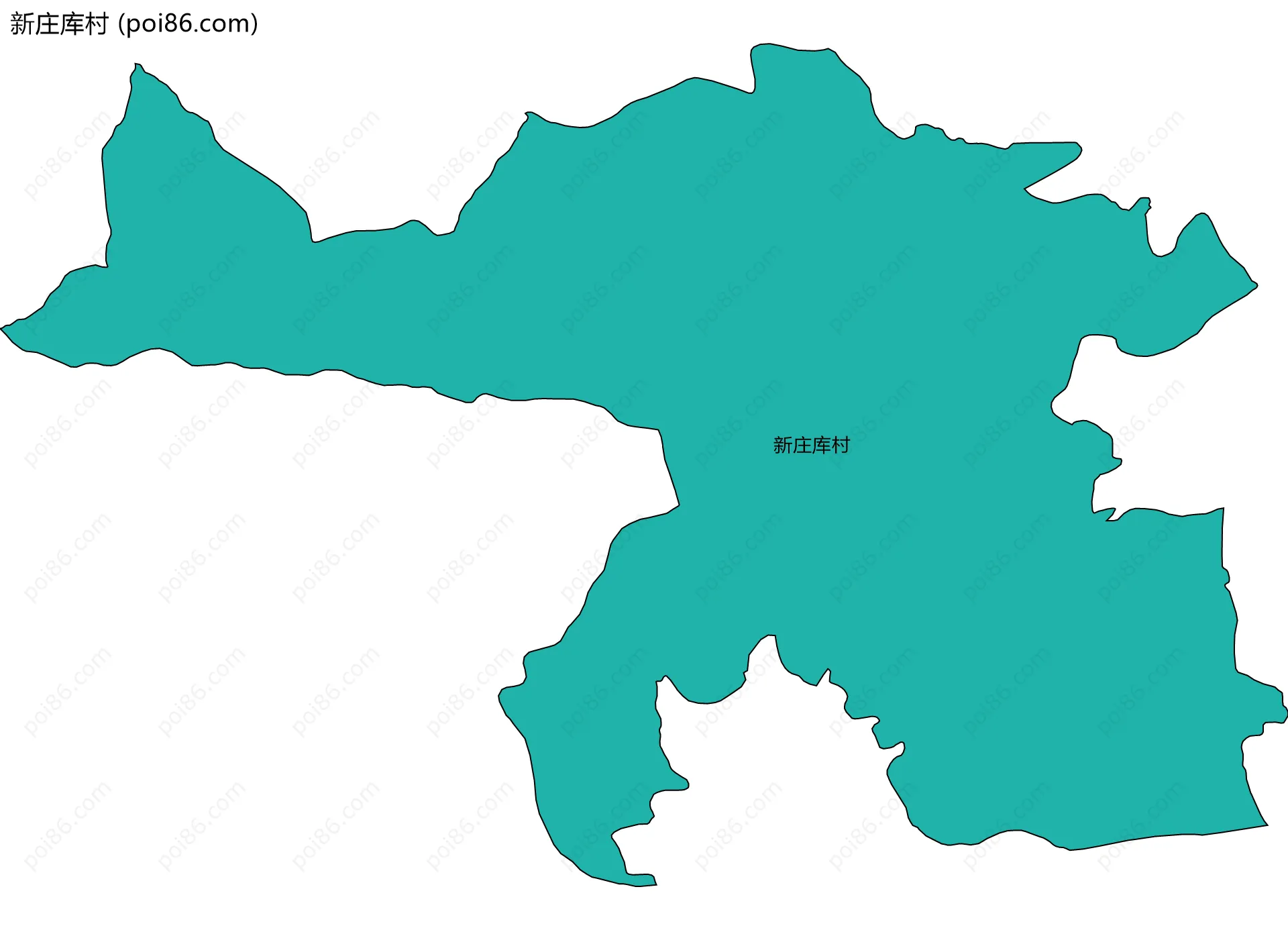新庄库村边界地图