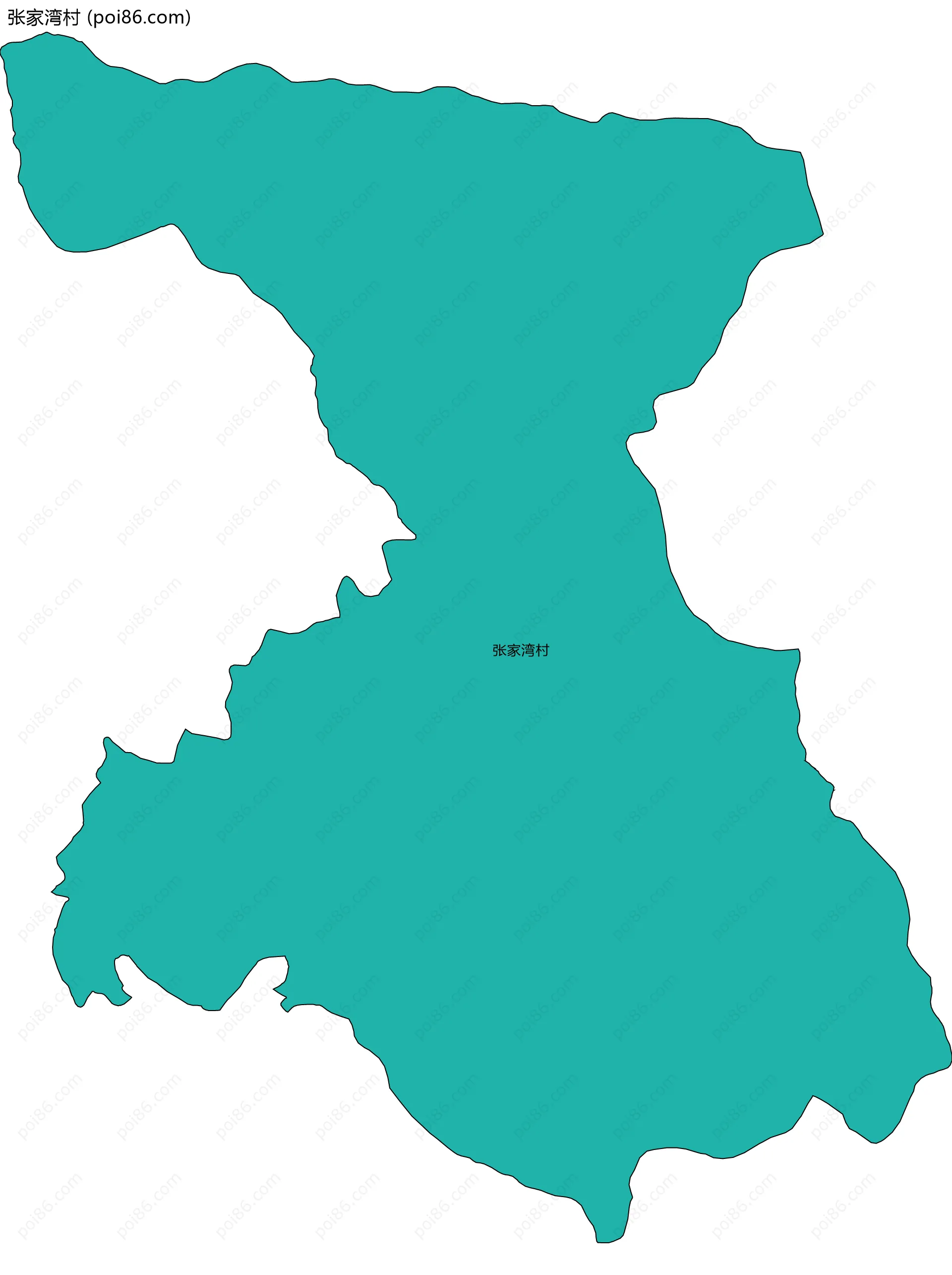 张家湾村边界地图