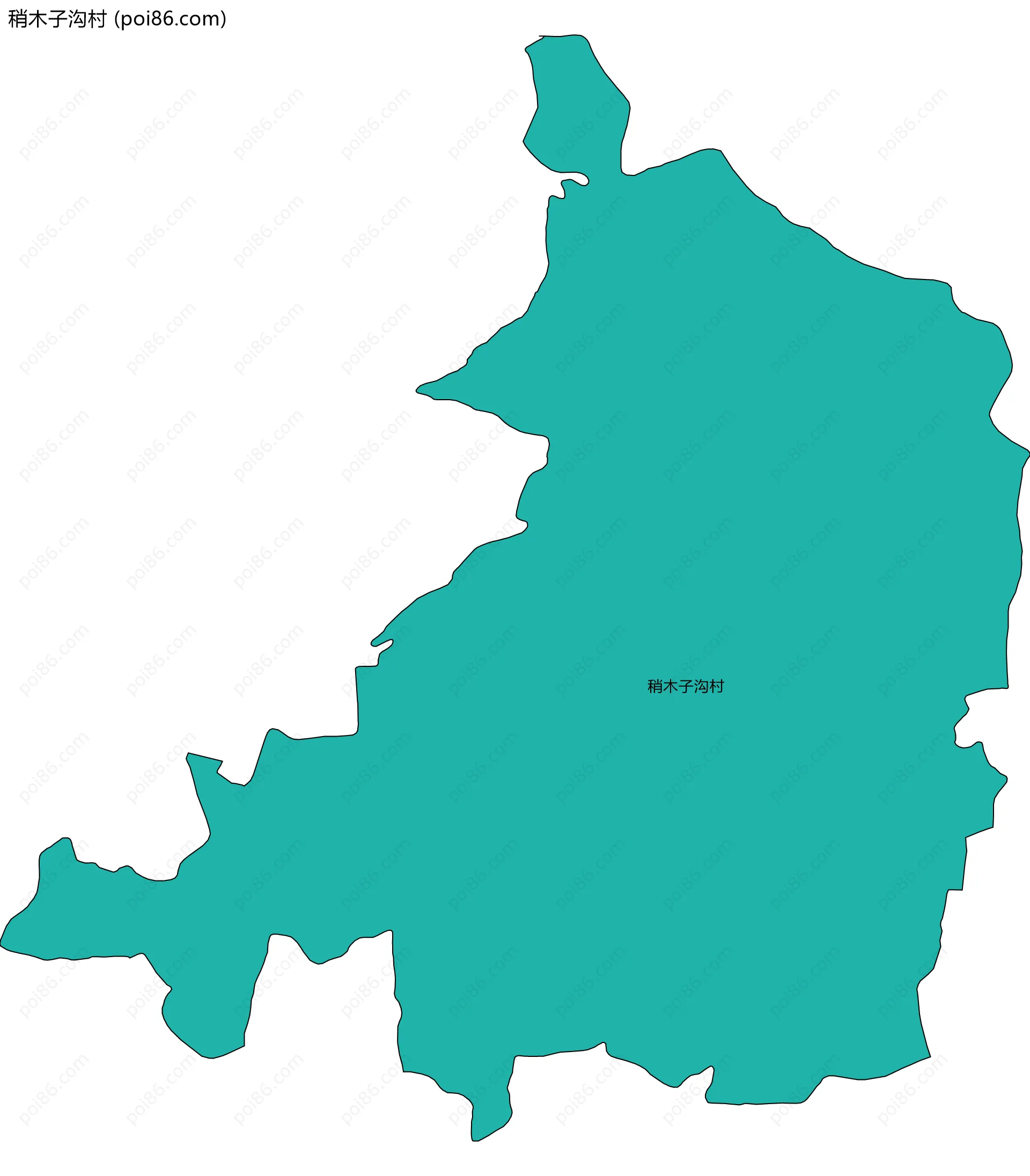 稍木子沟村边界地图