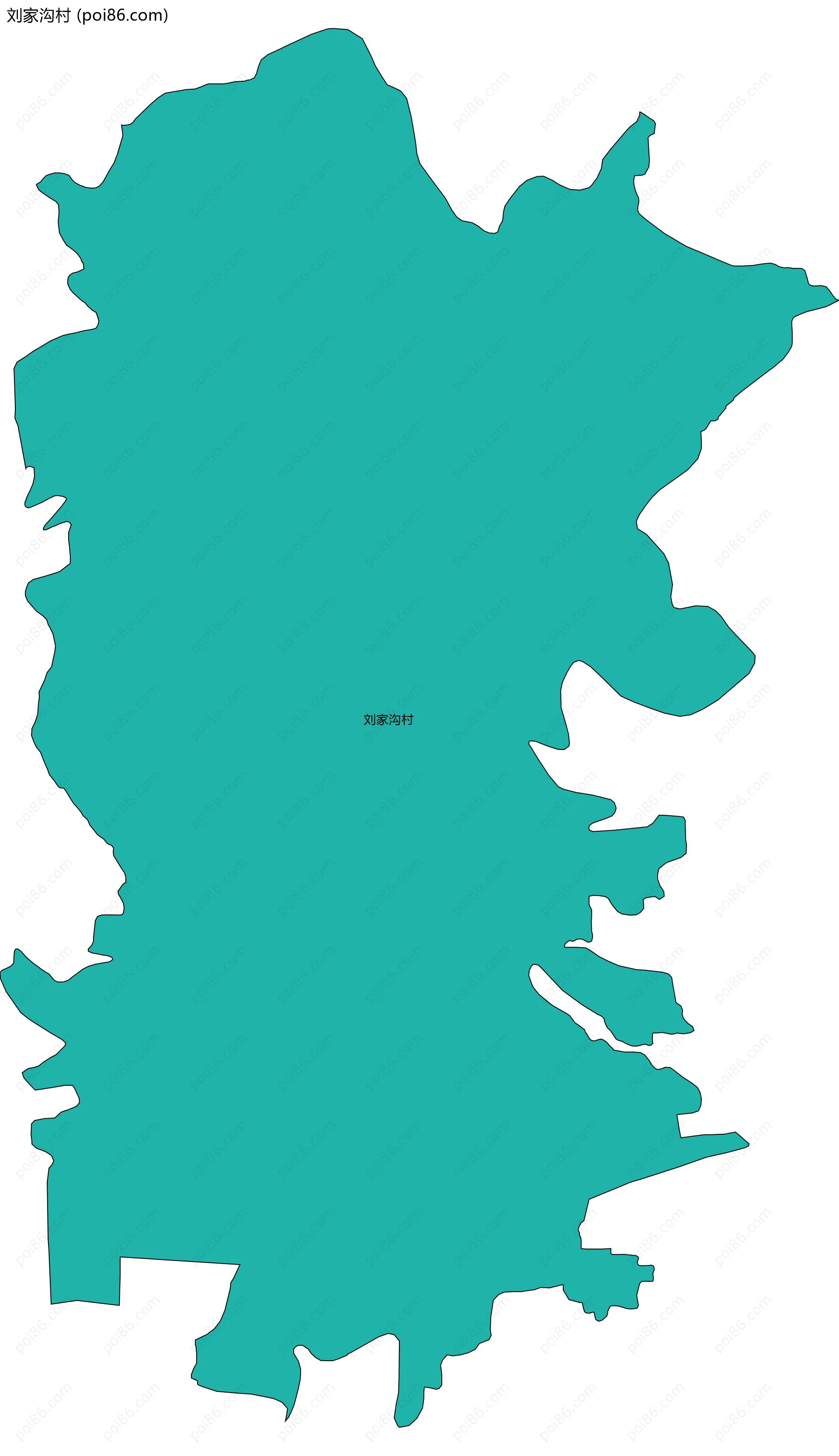 刘家沟村边界地图