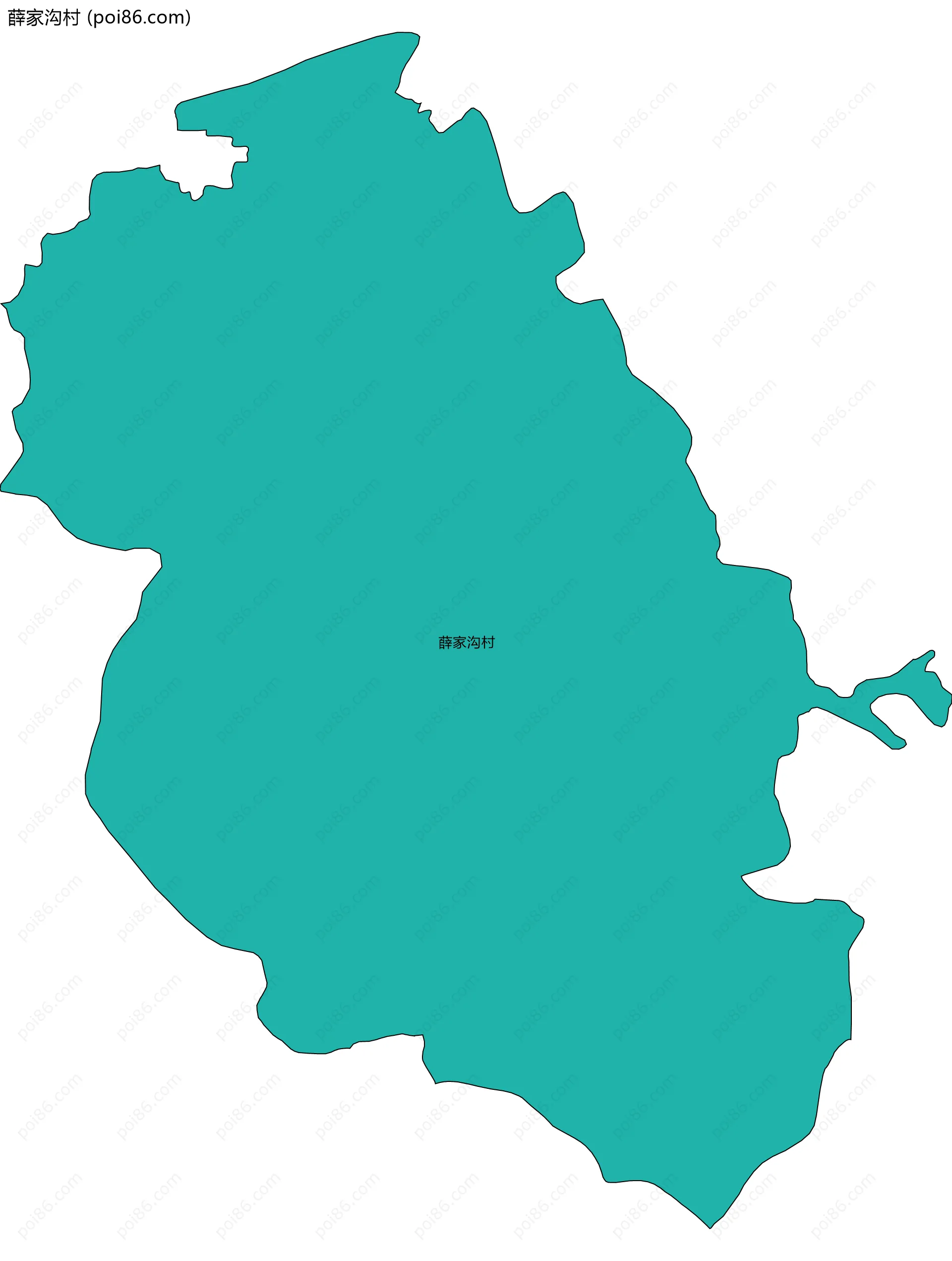 薛家沟村边界地图