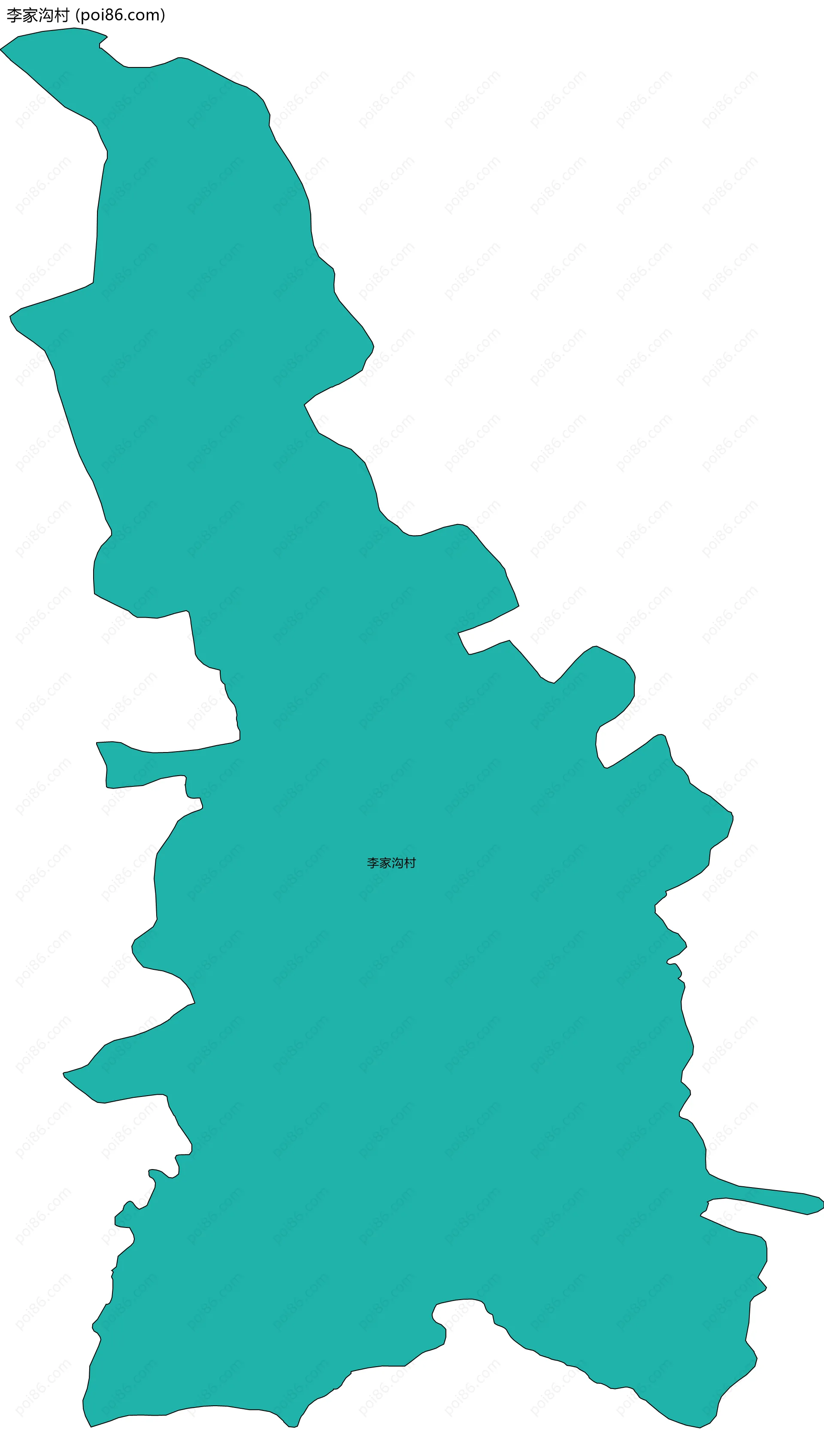 李家沟村边界地图