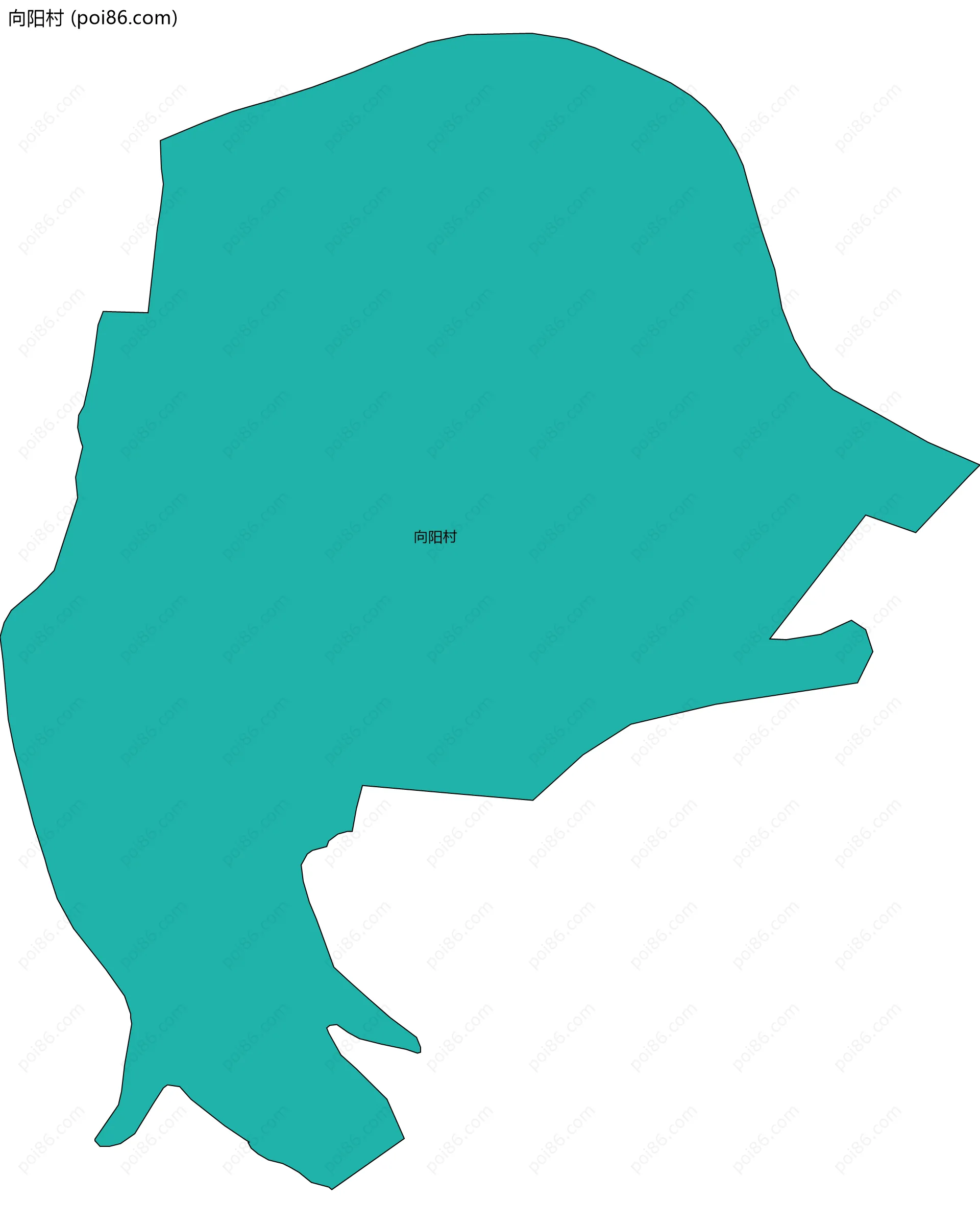 向阳村边界地图