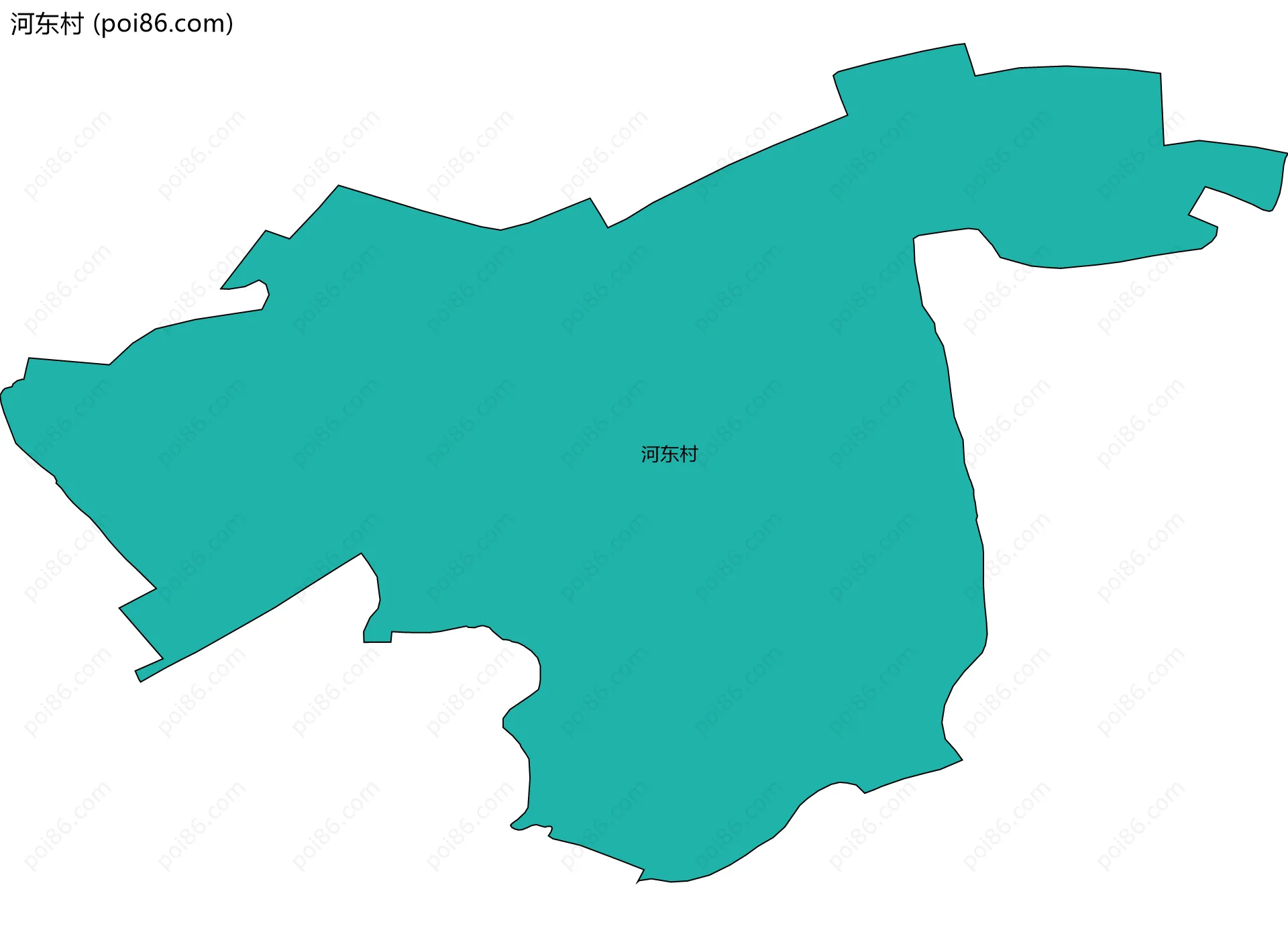 河东村边界地图