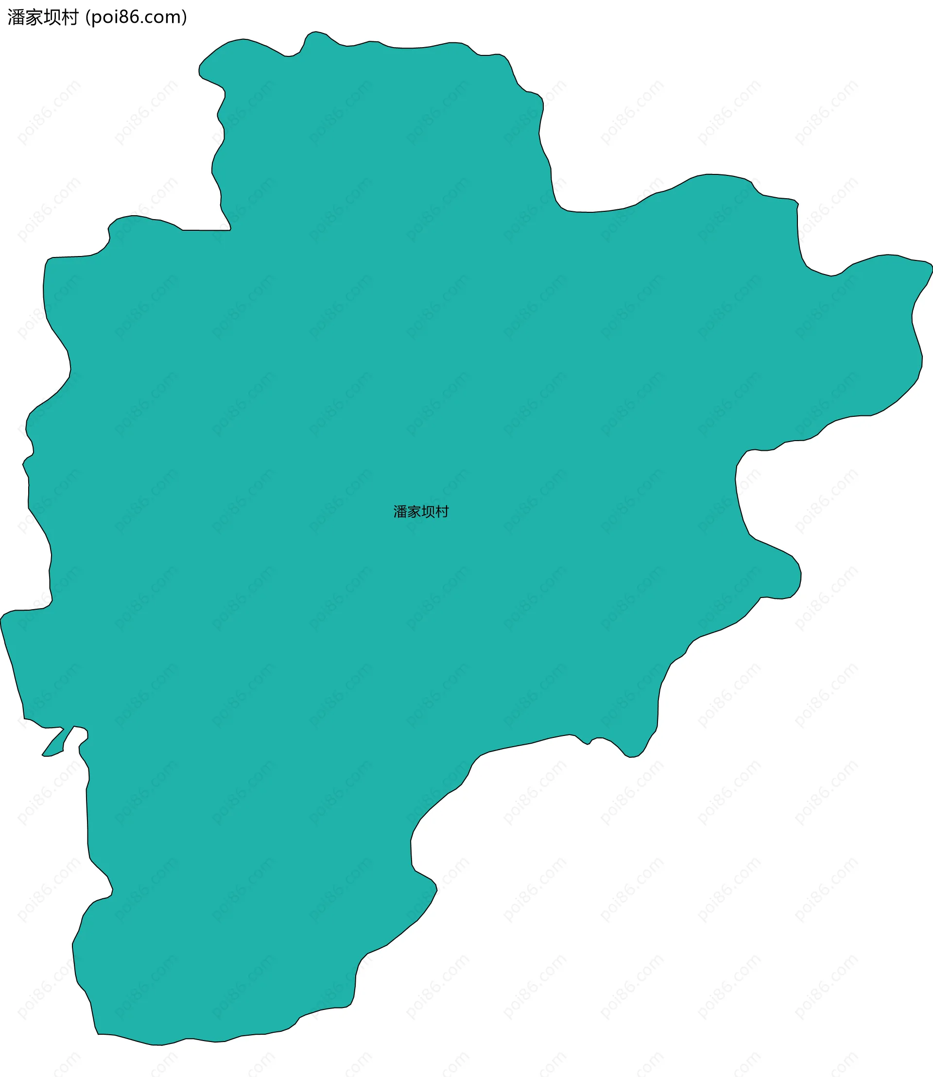 潘家坝村边界地图