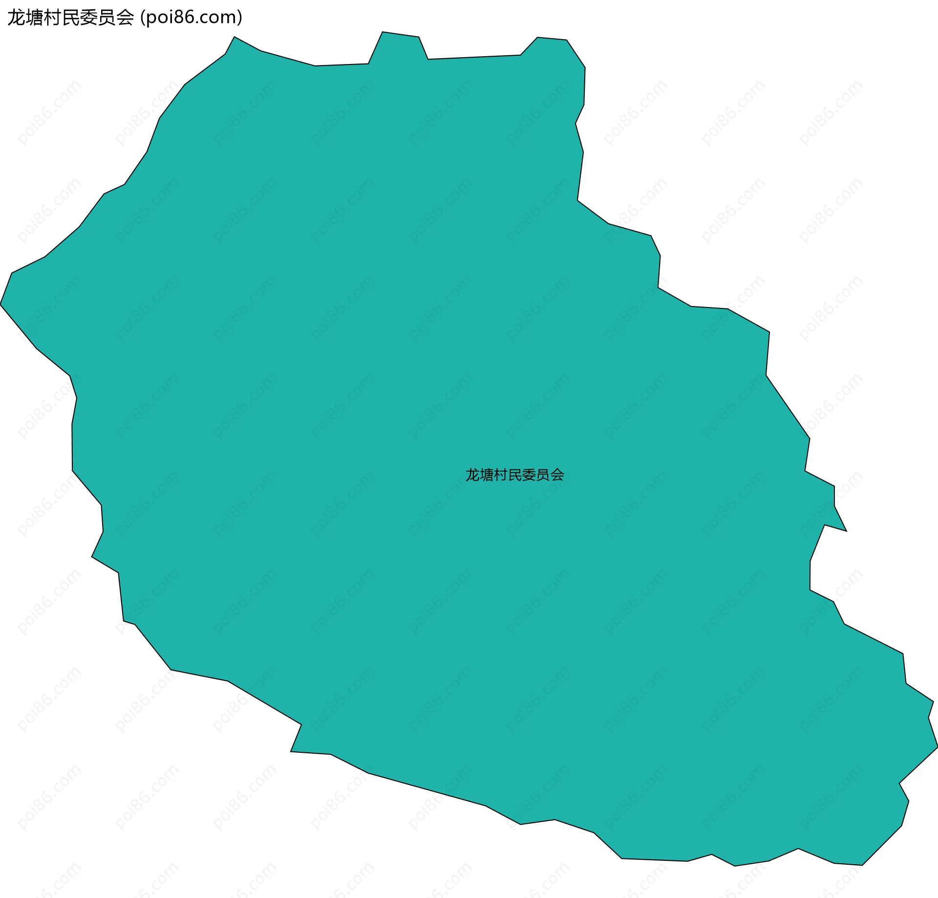 龙塘村民委员会边界地图