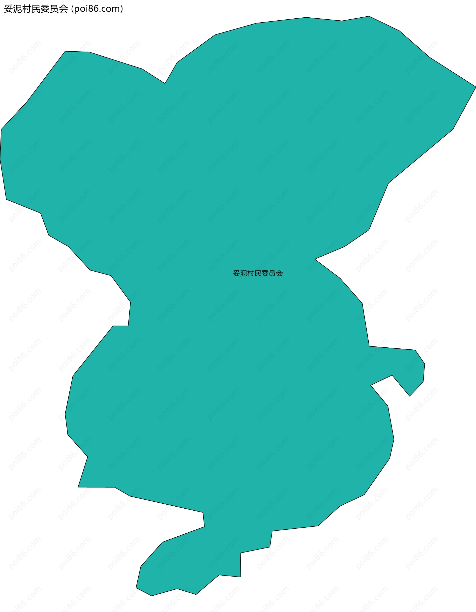 妥泥村民委员会边界地图