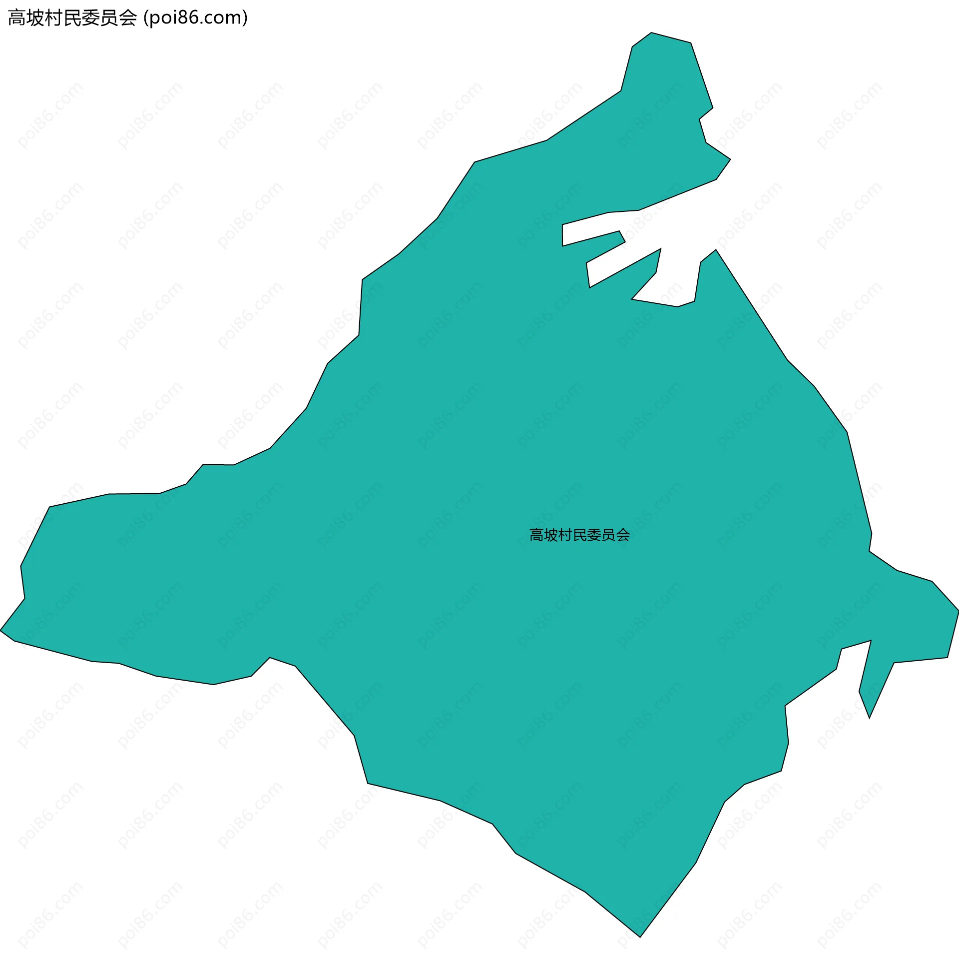 高坡村民委员会边界地图