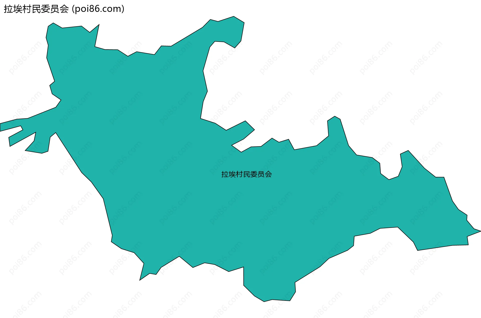 拉埃村民委员会边界地图