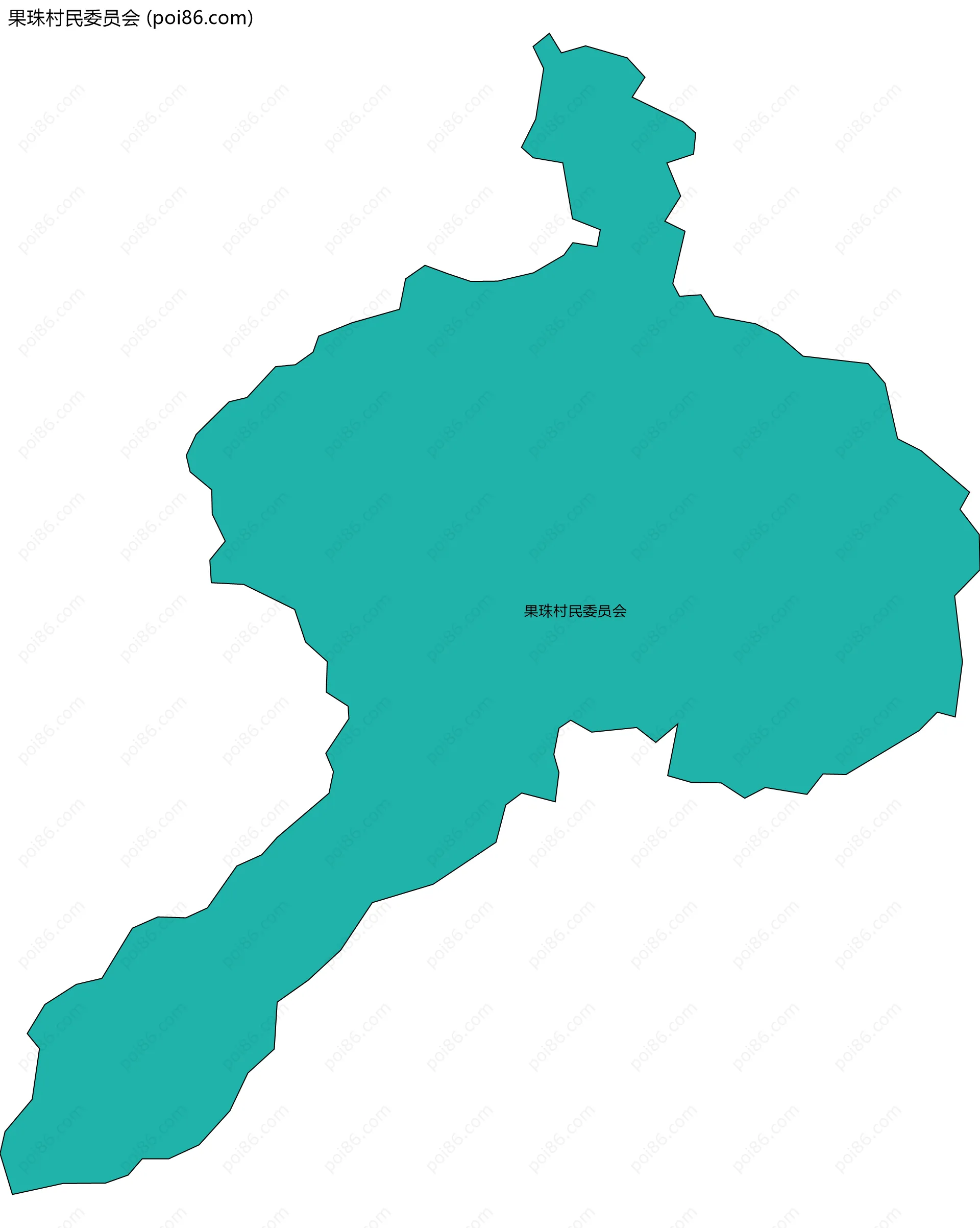 果珠村民委员会边界地图