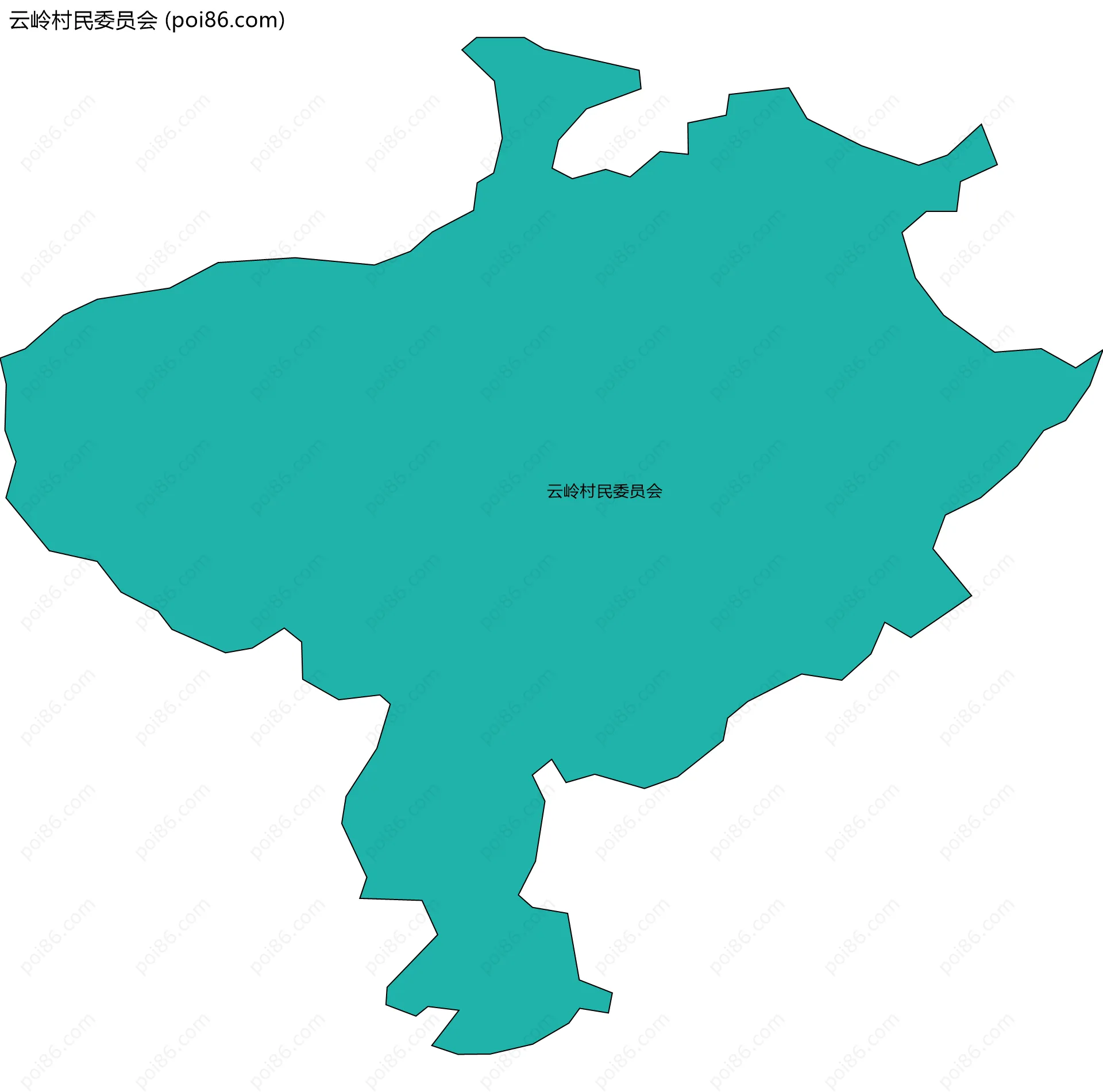 云岭村民委员会边界地图