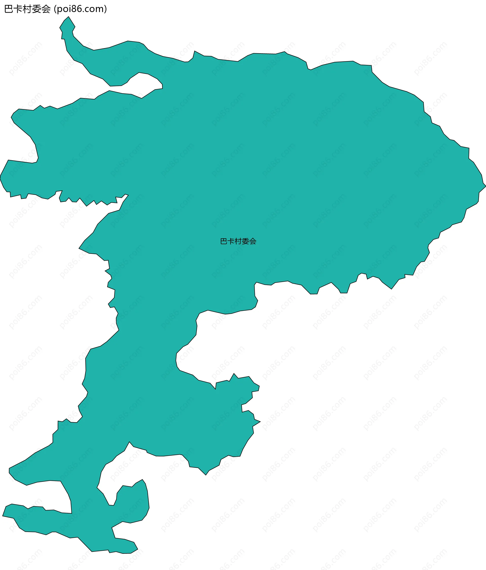 巴卡村委会边界地图