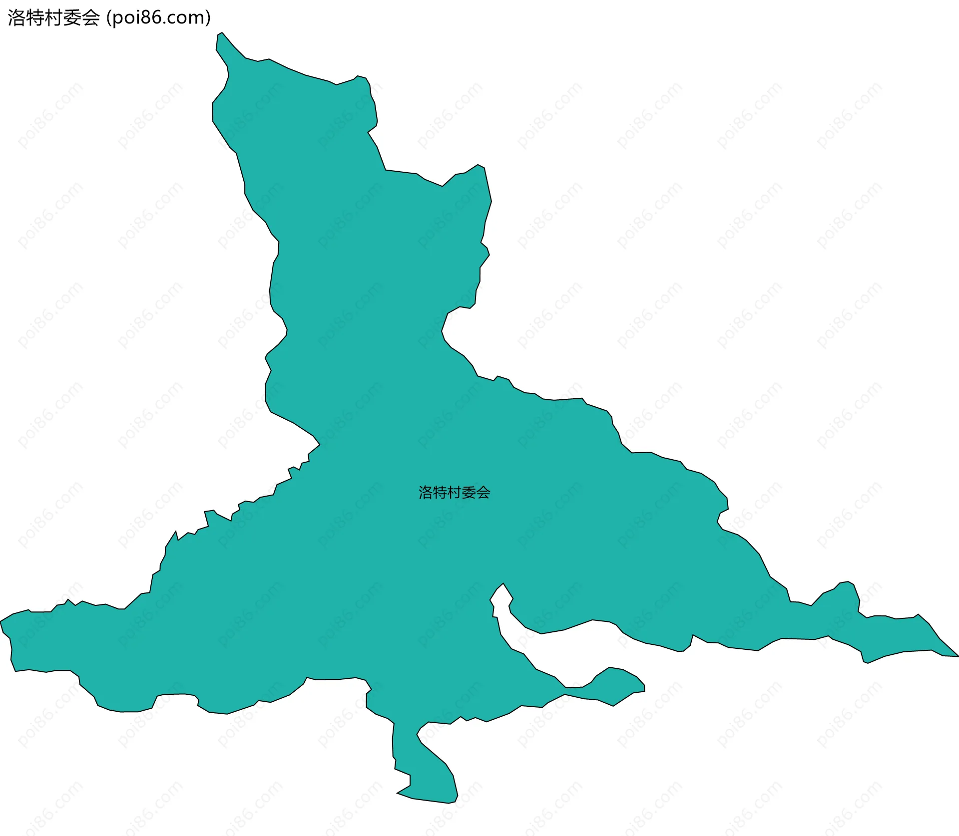 洛特村委会边界地图