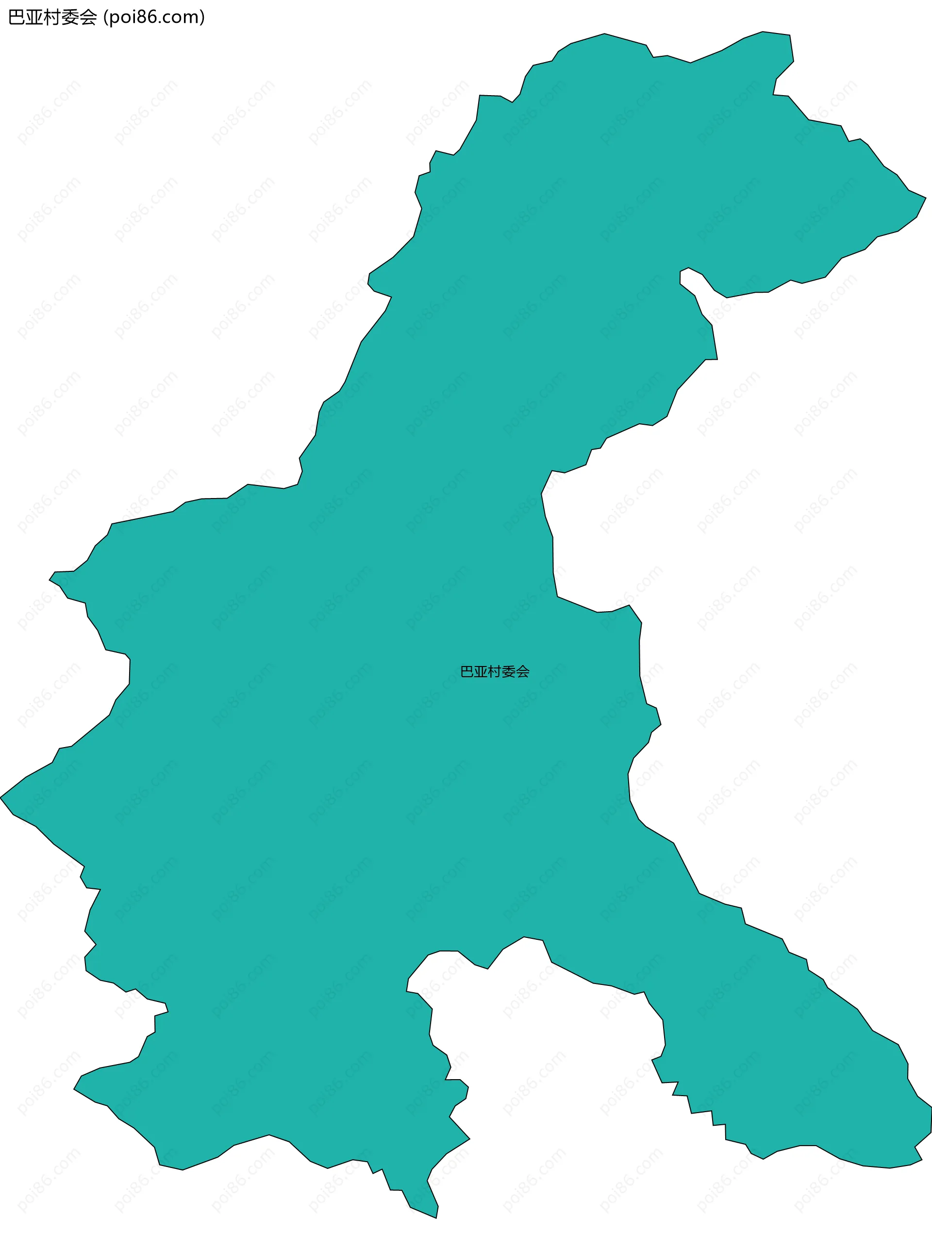 巴亚村委会边界地图