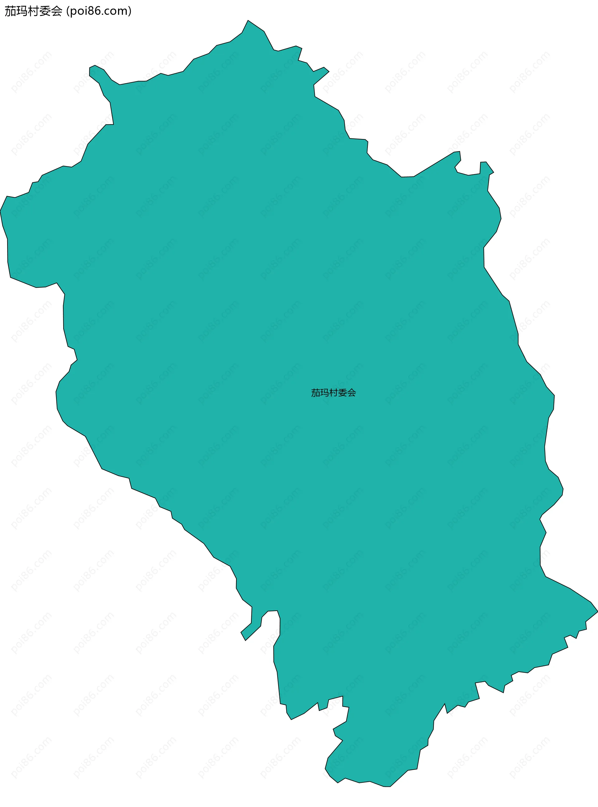 茄玛村委会边界地图