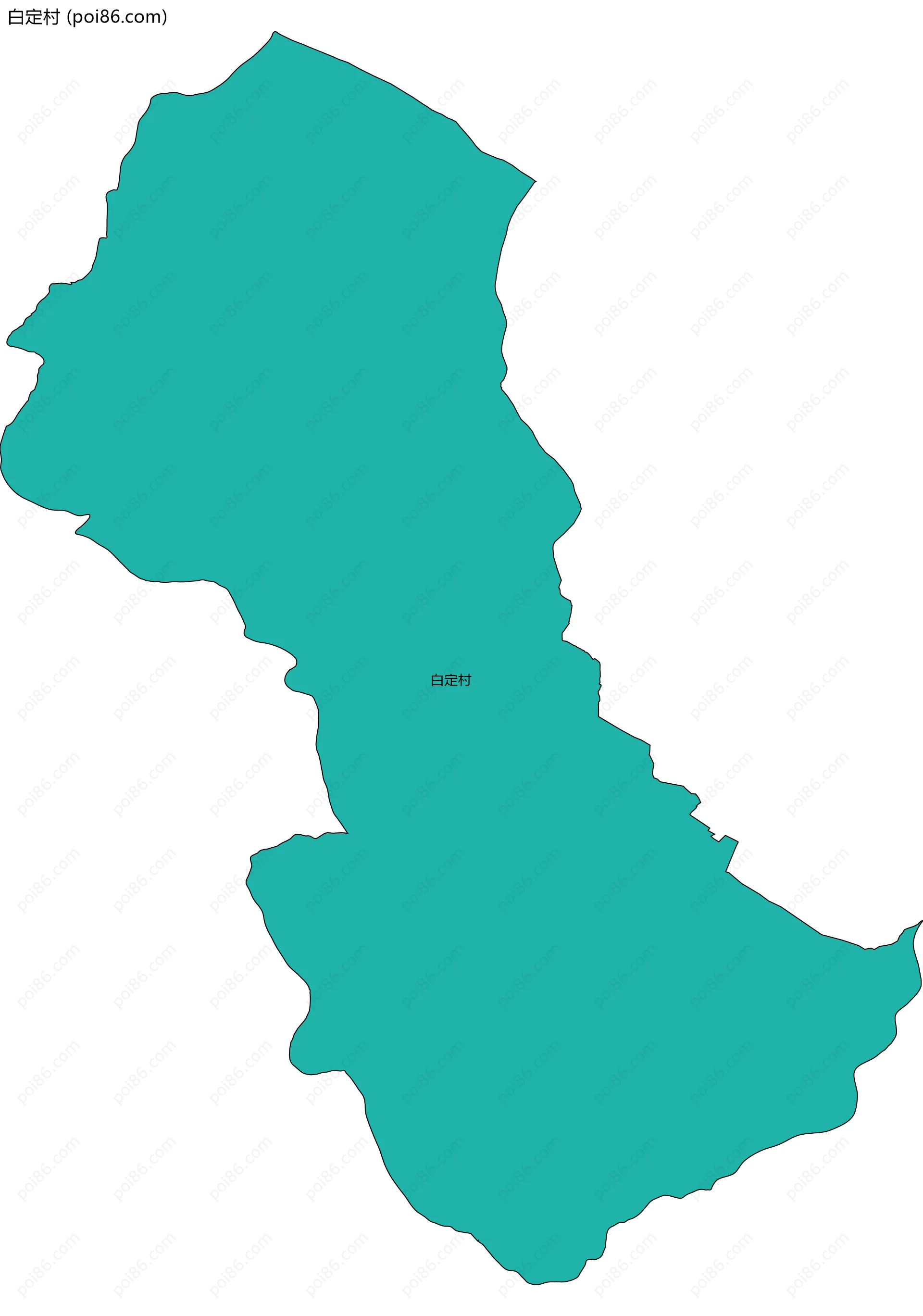 白定村边界地图