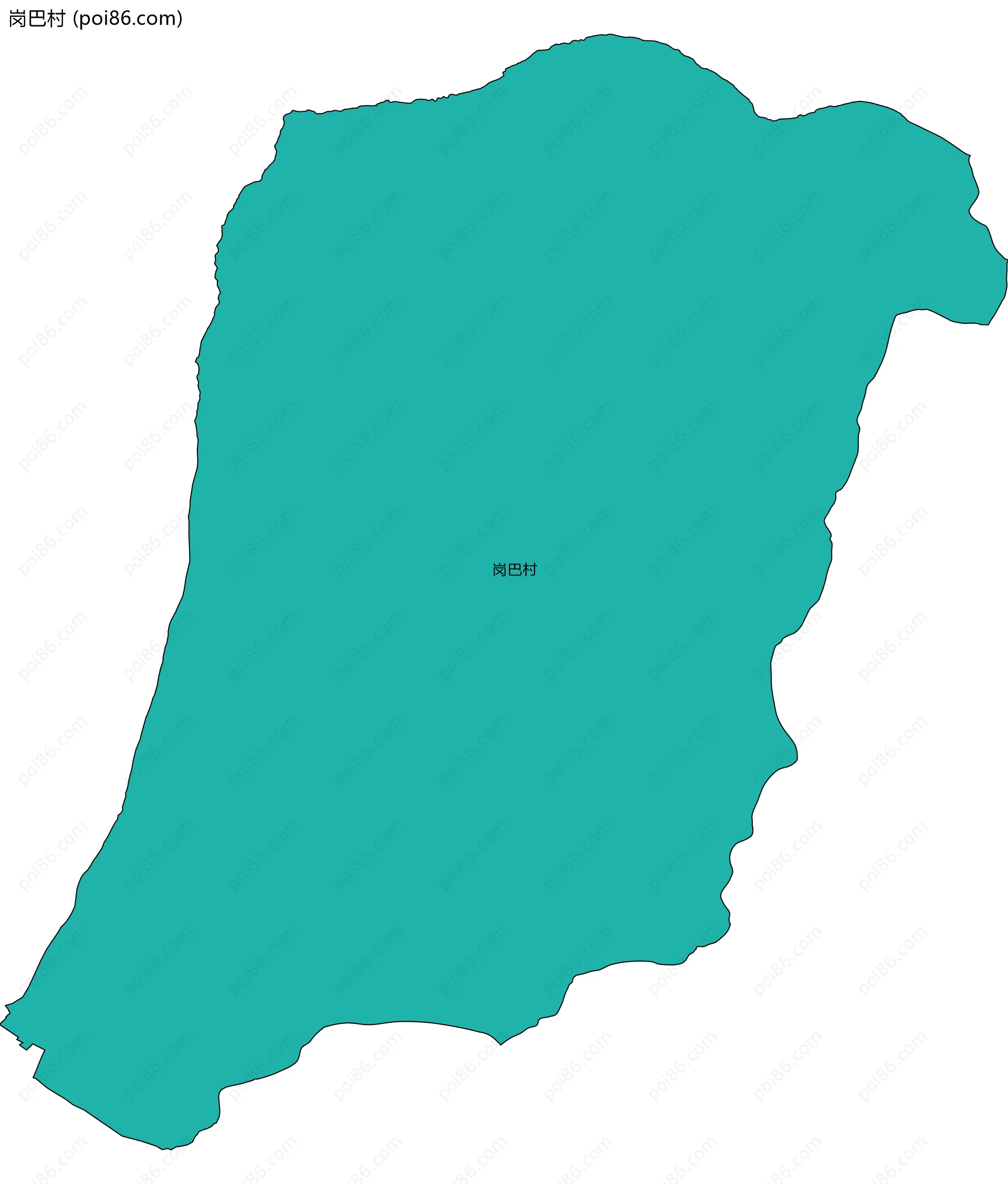 岗巴村边界地图