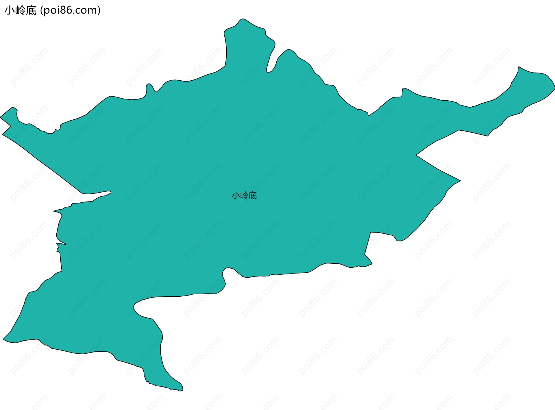 小岭底边界地图