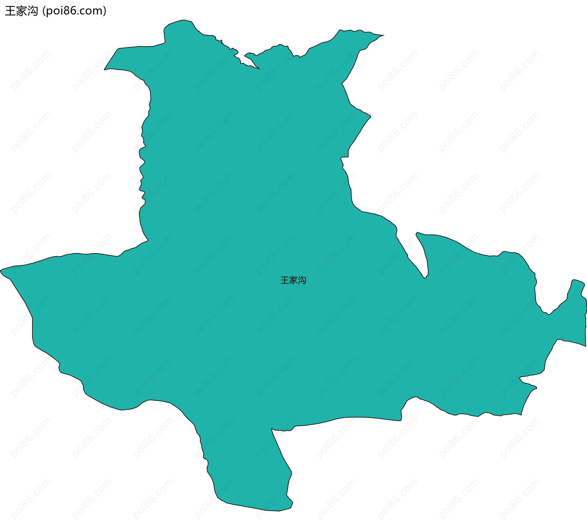 王家沟边界地图