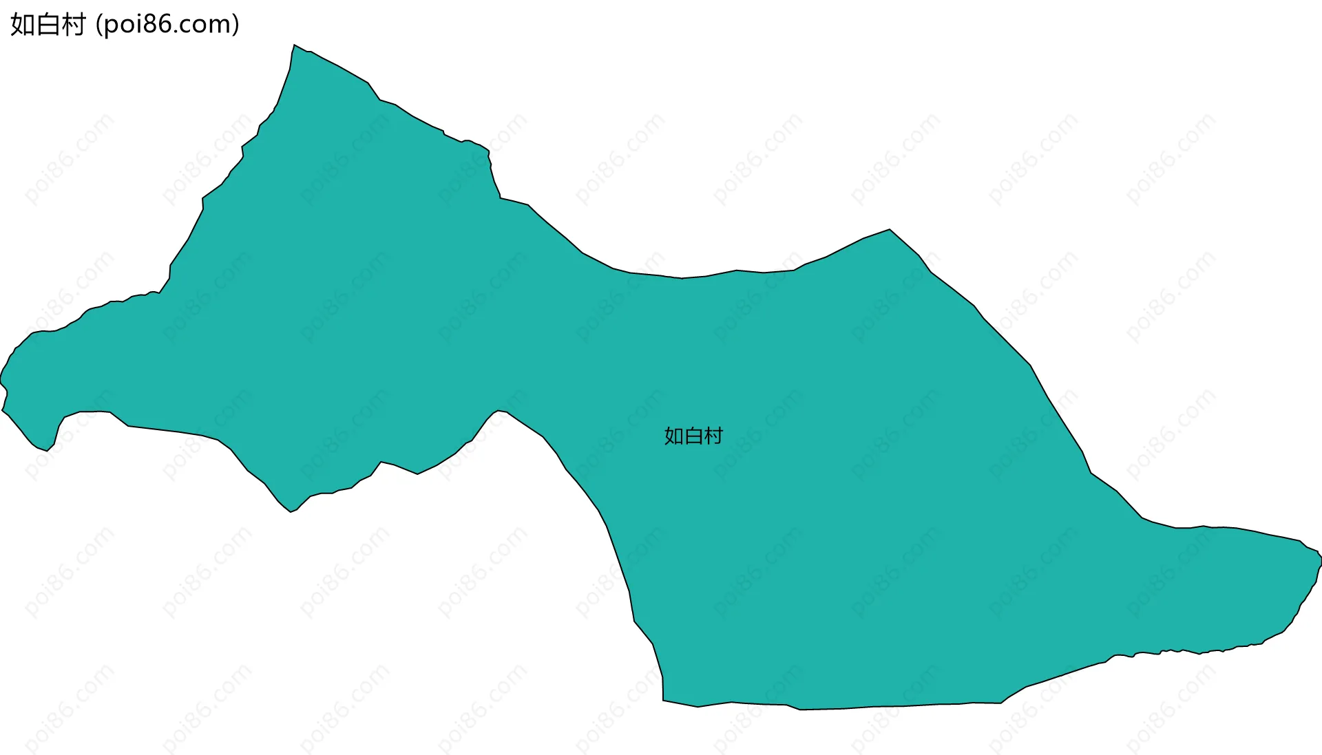 如白村边界地图