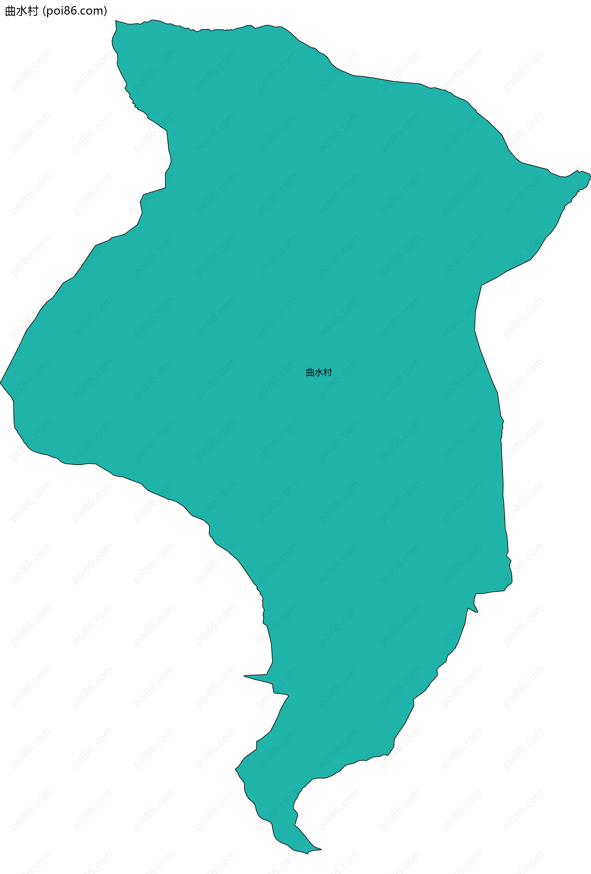 曲水村边界地图