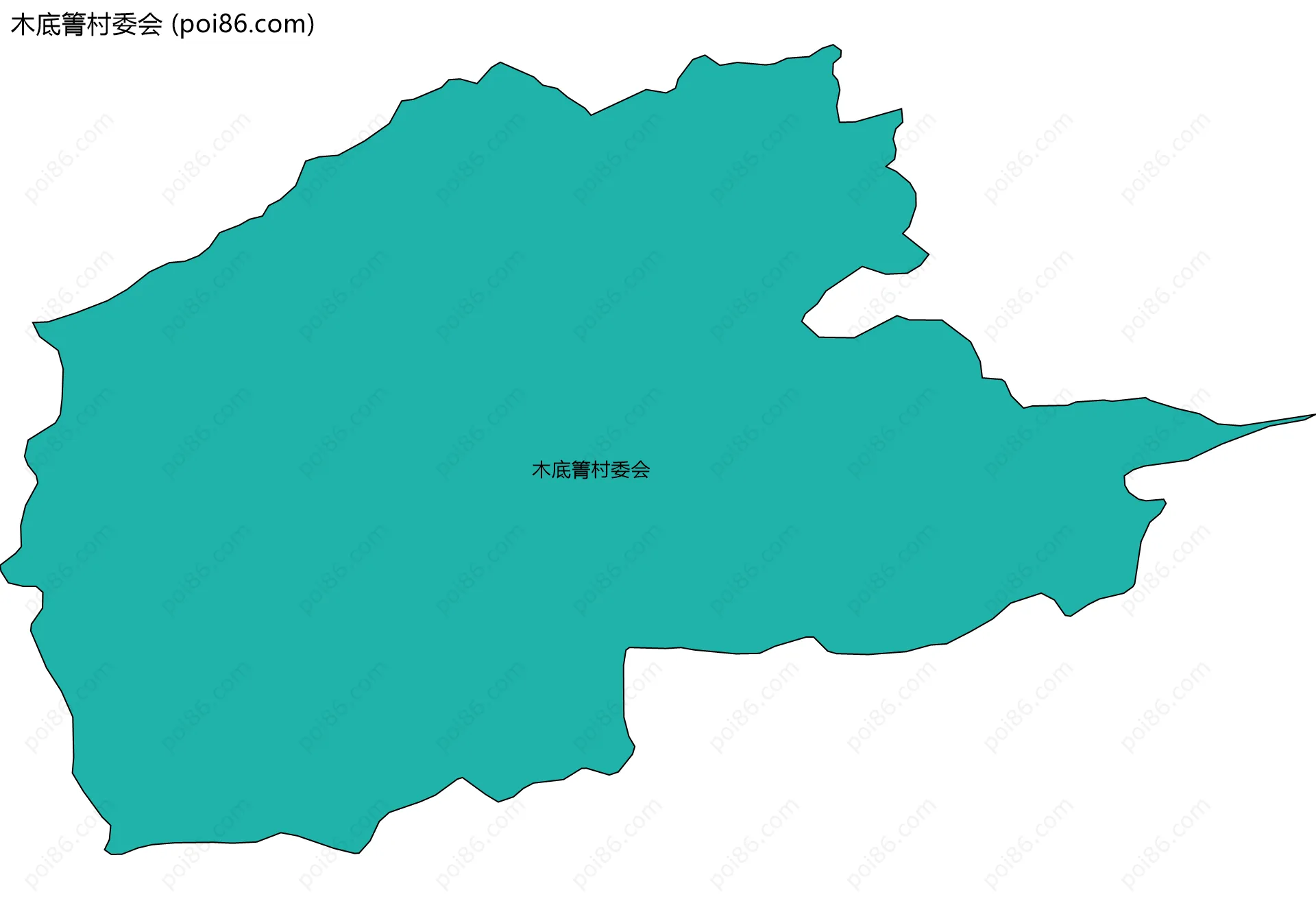 木底箐村委会边界地图