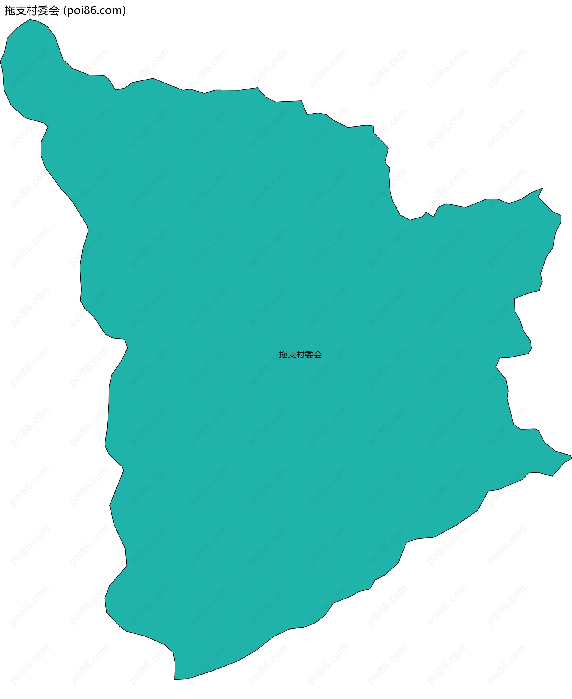 拖支村委会边界地图