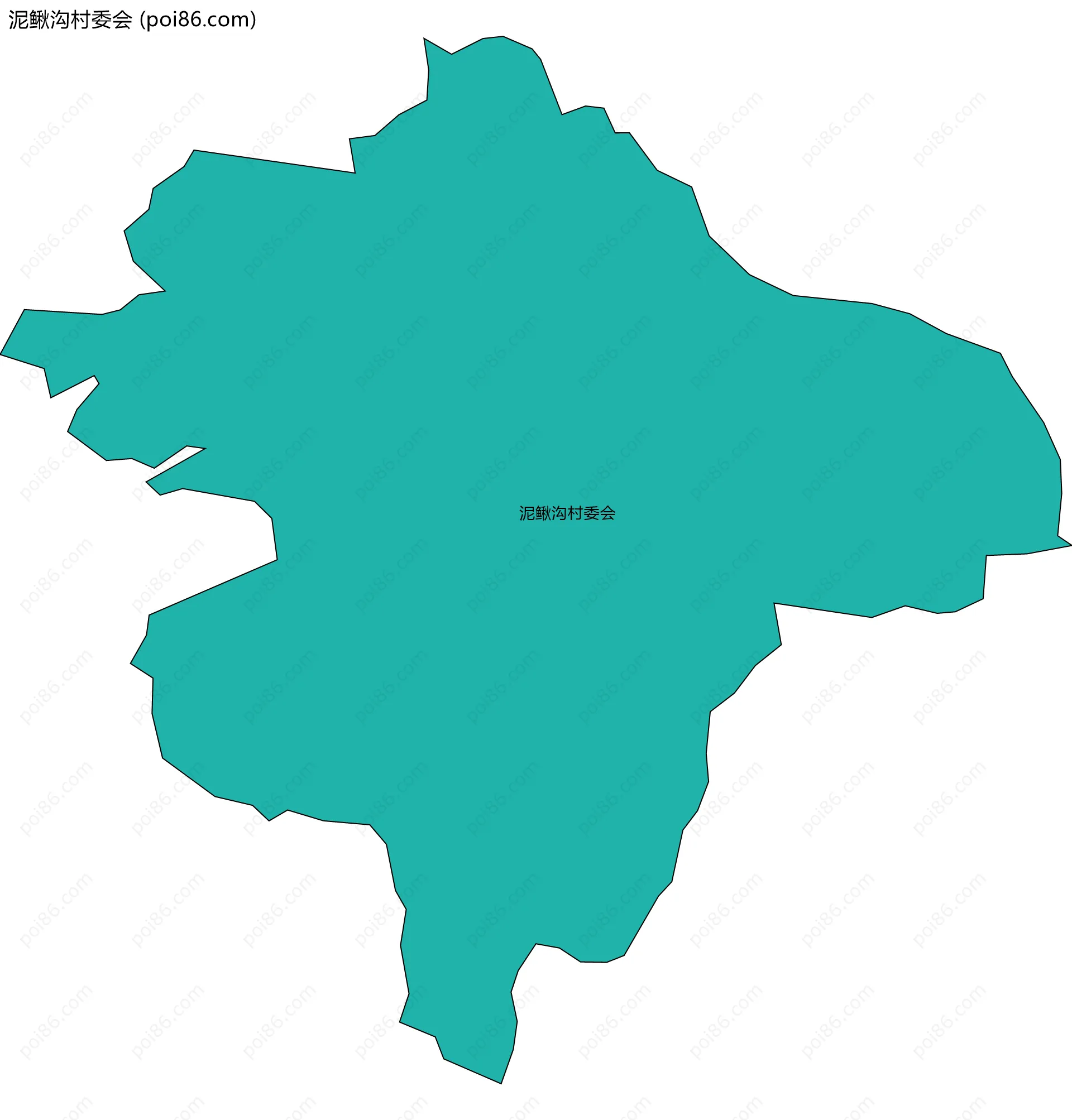 泥鳅沟村委会边界地图