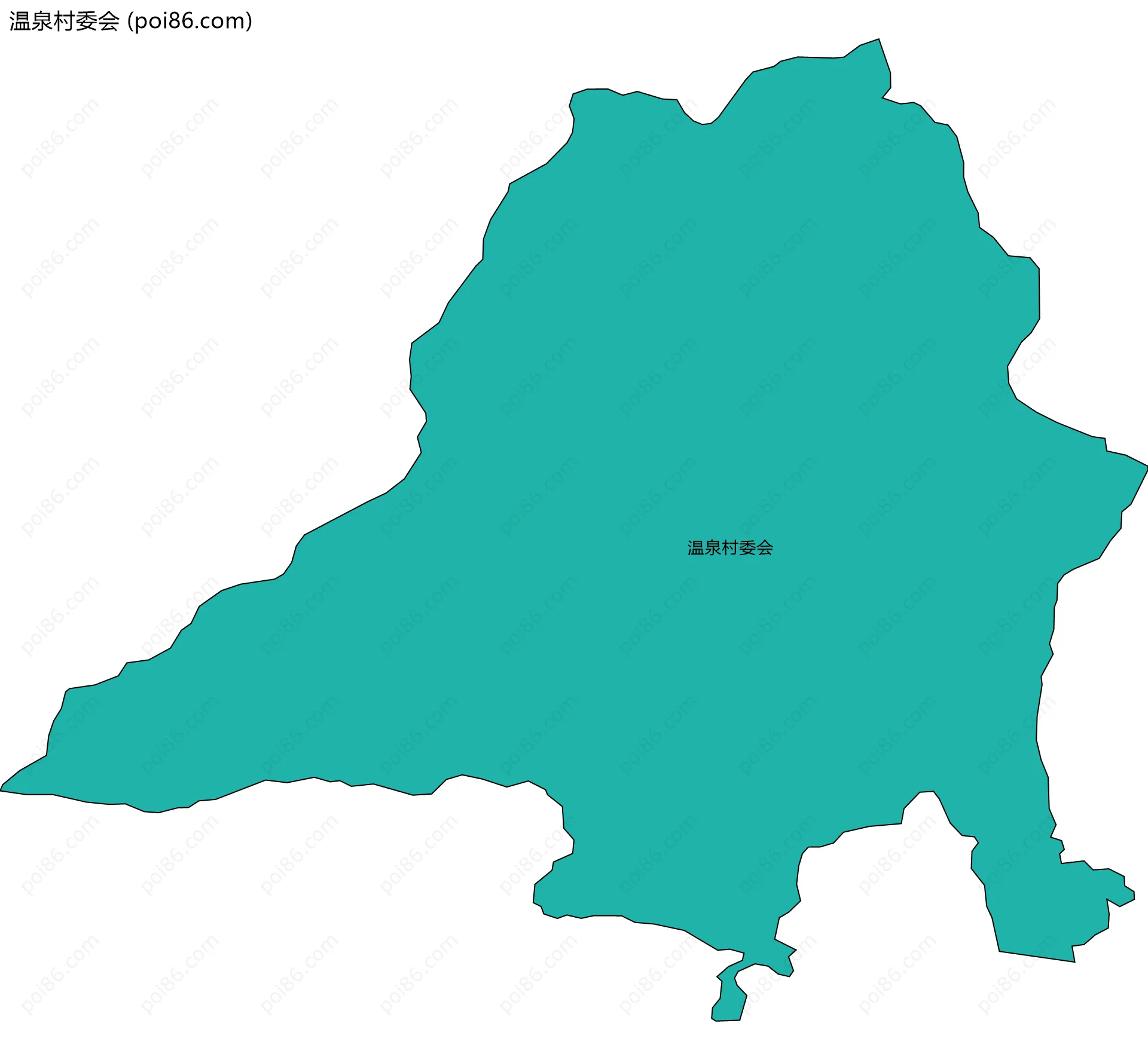 温泉村委会边界地图