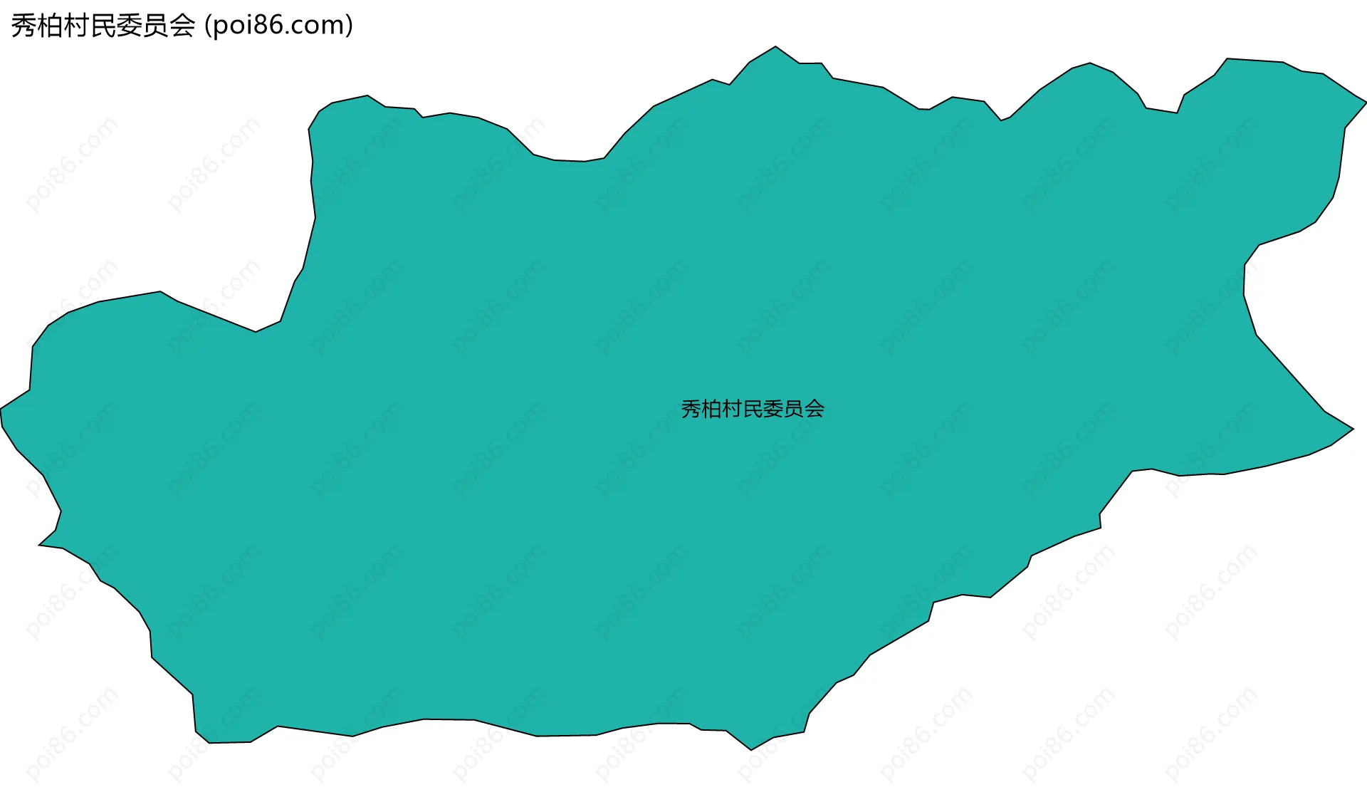 秀柏村民委员会边界地图