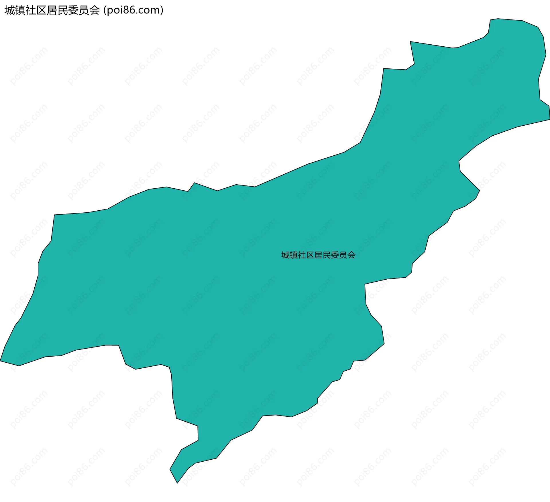 城镇社区居民委员会边界地图