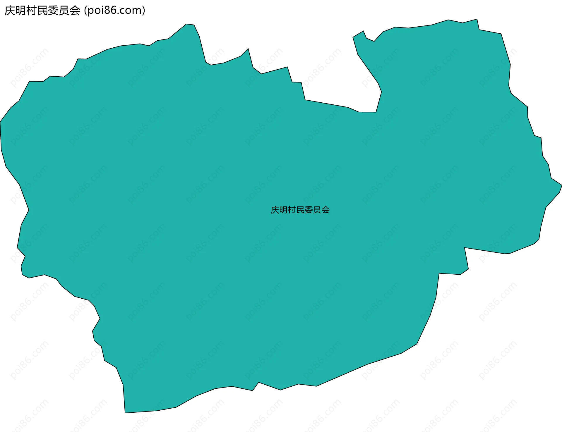 庆明村民委员会边界地图