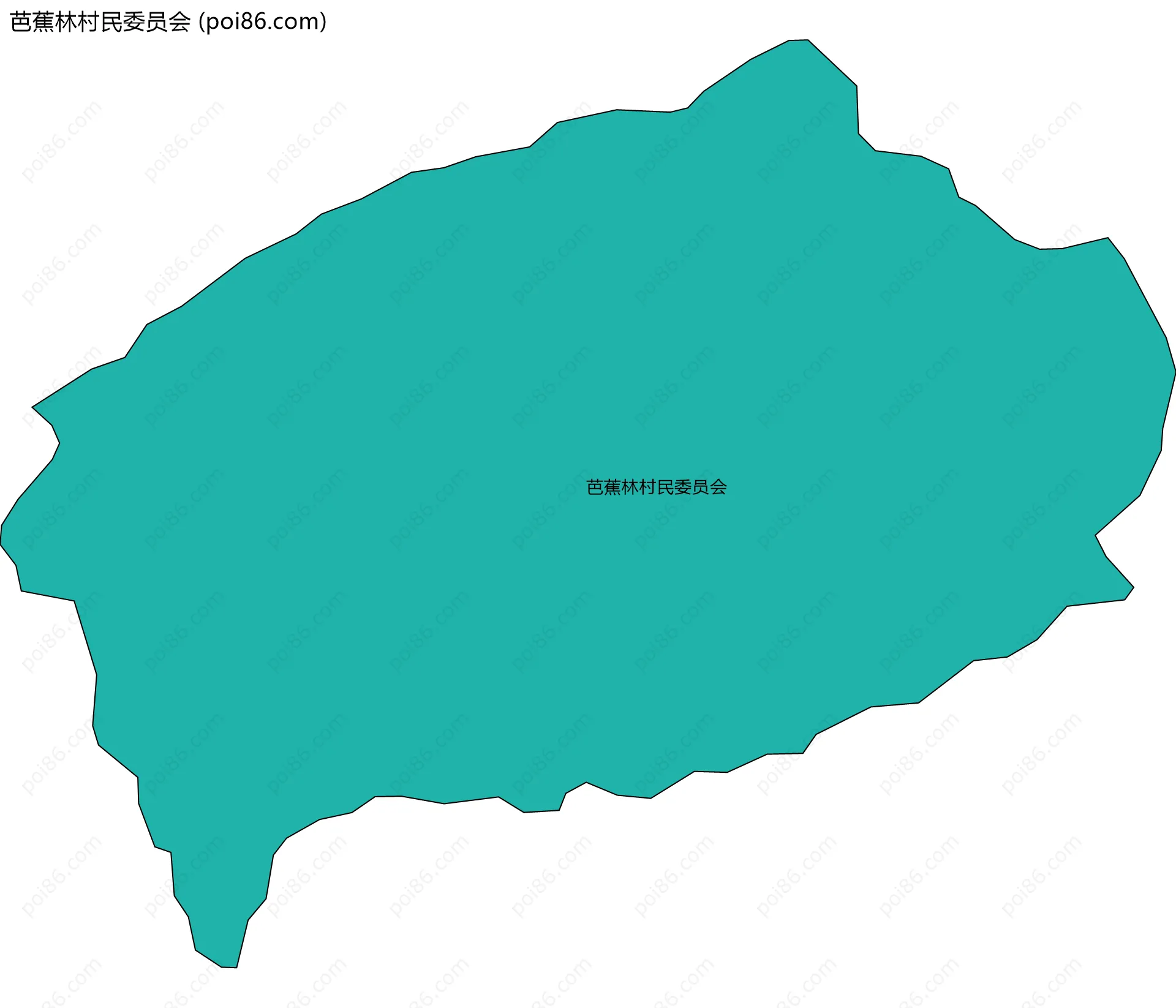 芭蕉林村民委员会边界地图