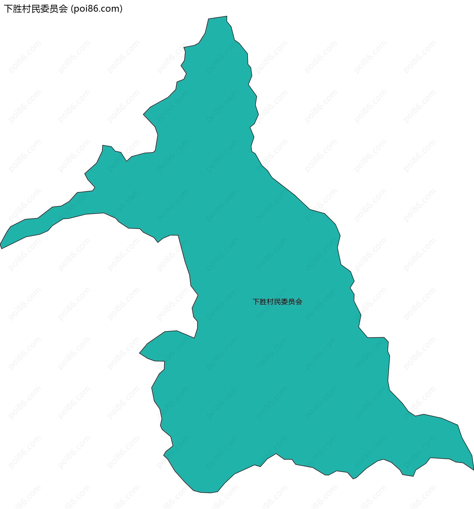 下胜村民委员会边界地图