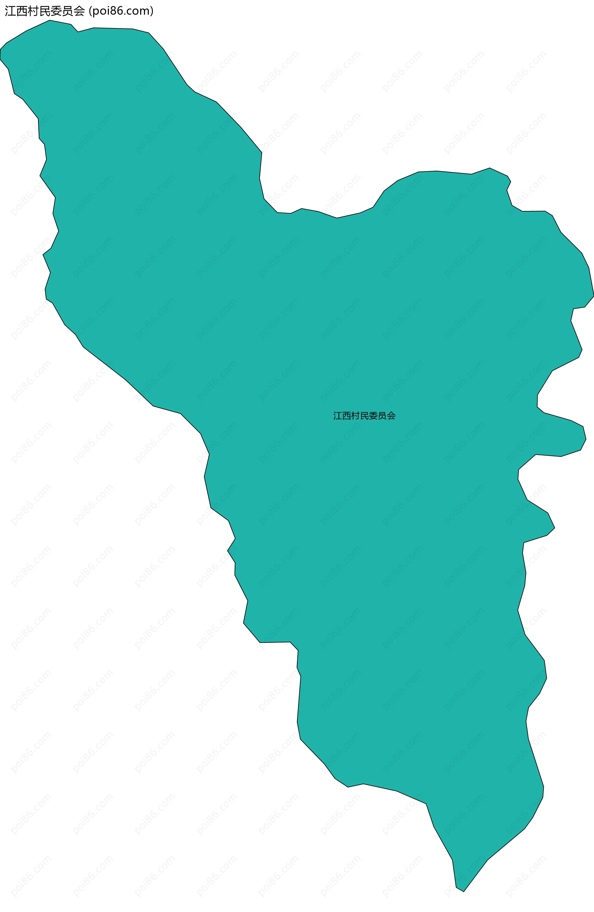 江西村民委员会边界地图