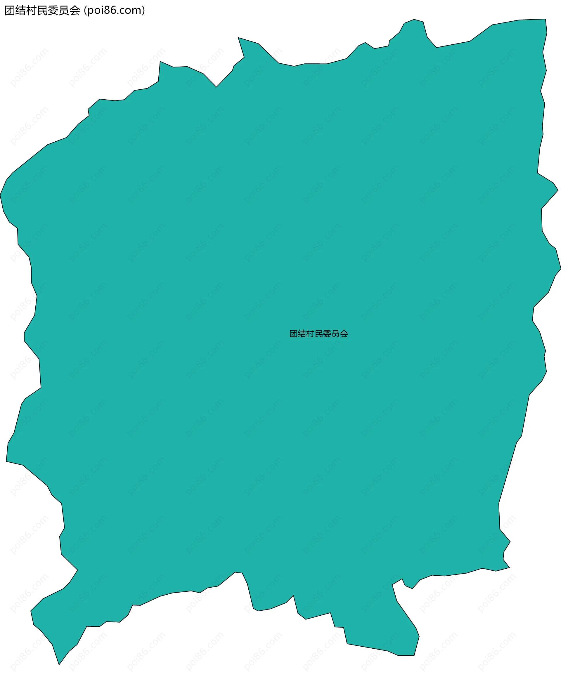 团结村民委员会边界地图