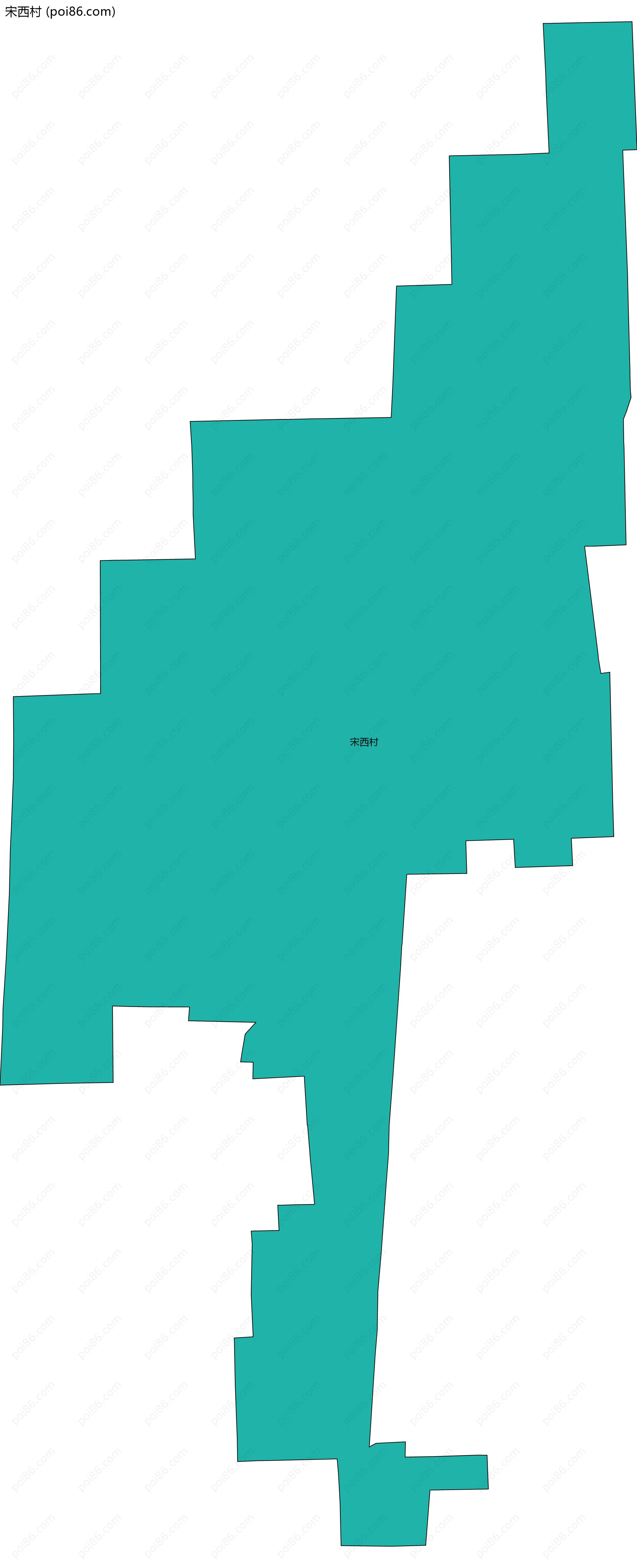 宋西村边界地图