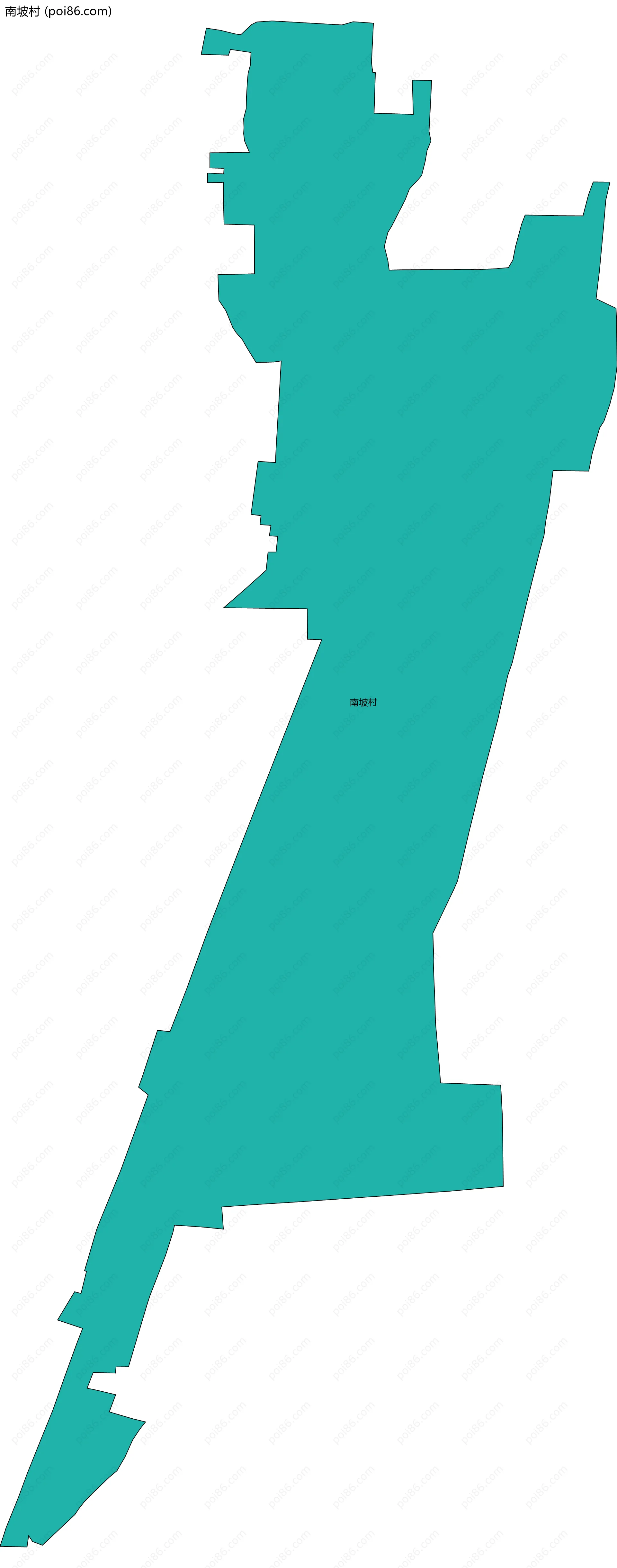 南坡村边界地图