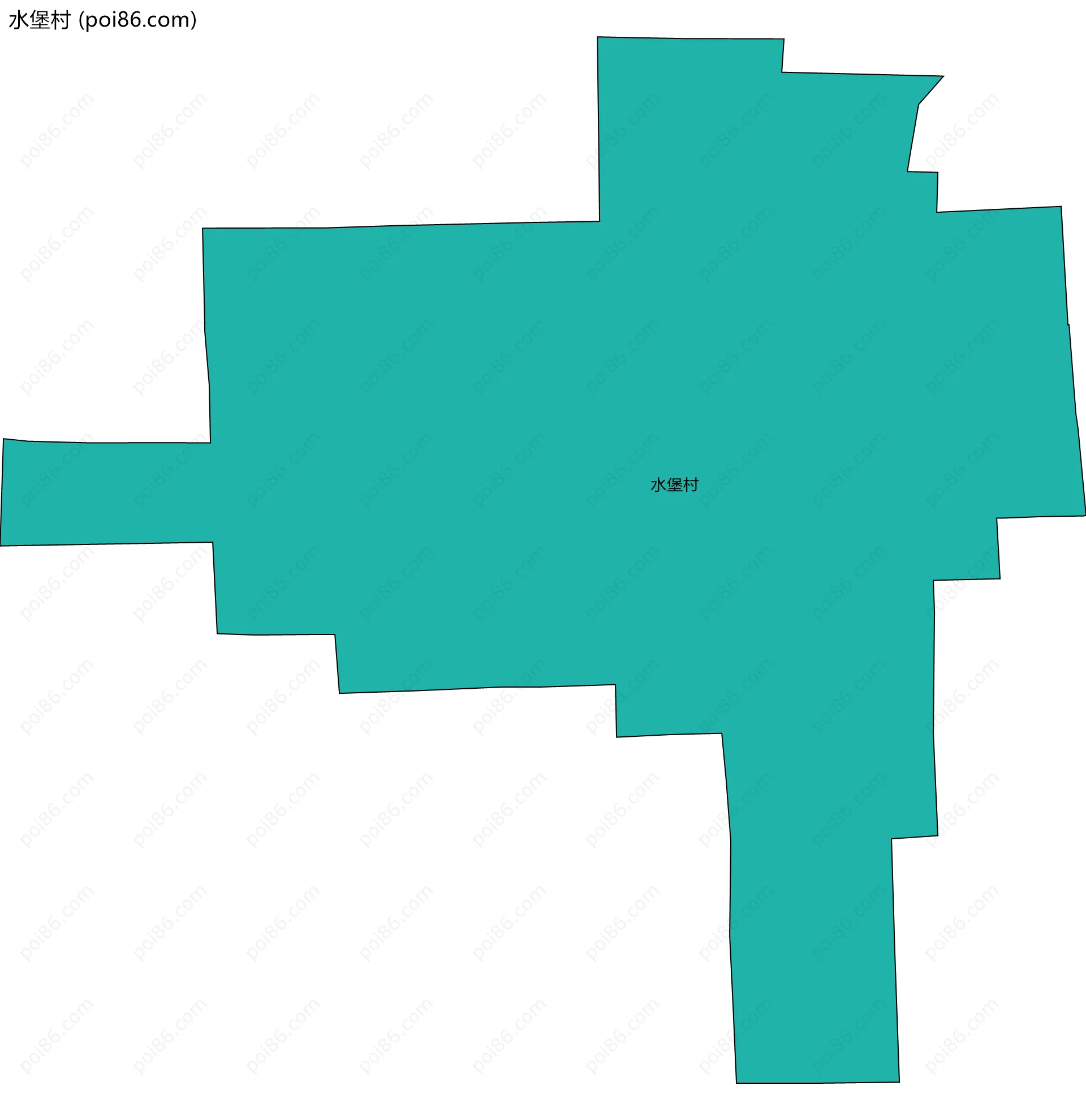 水堡村边界地图