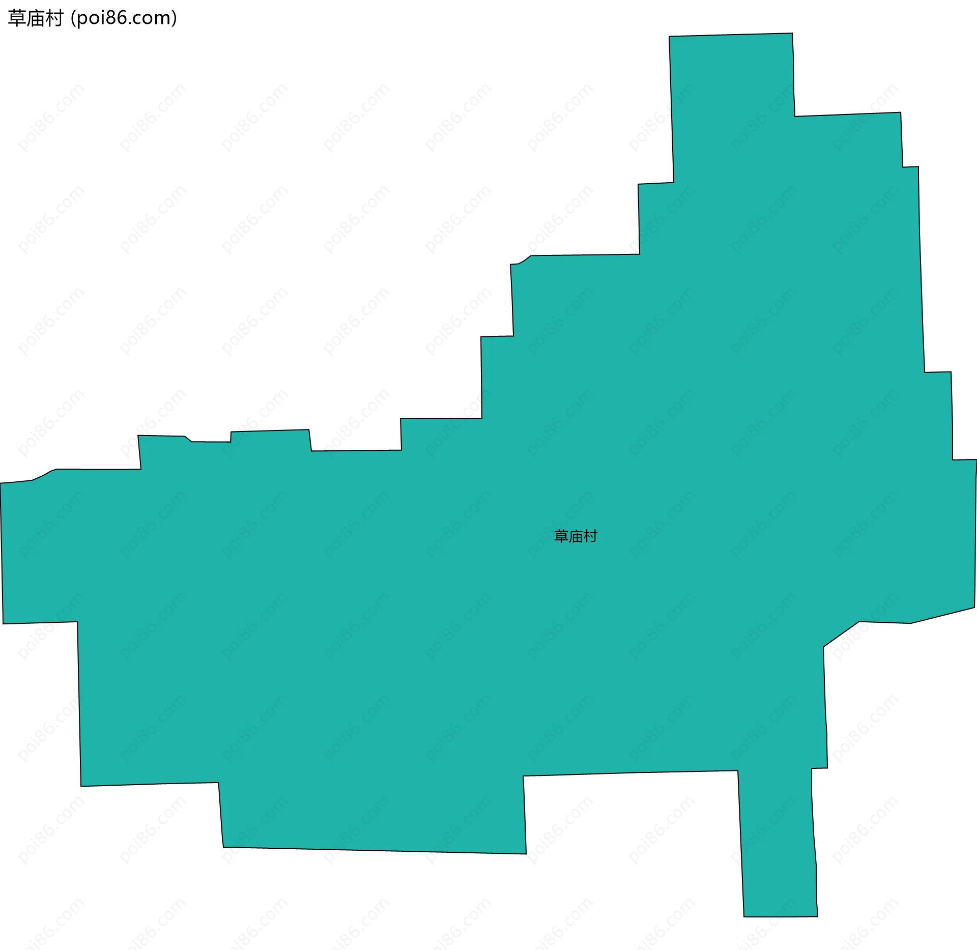 草庙村边界地图