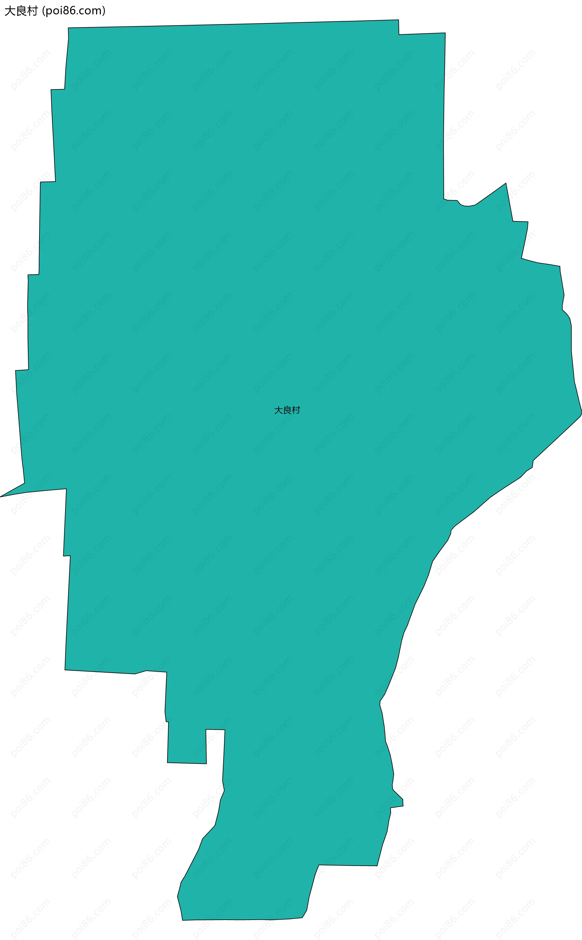 大良村边界地图